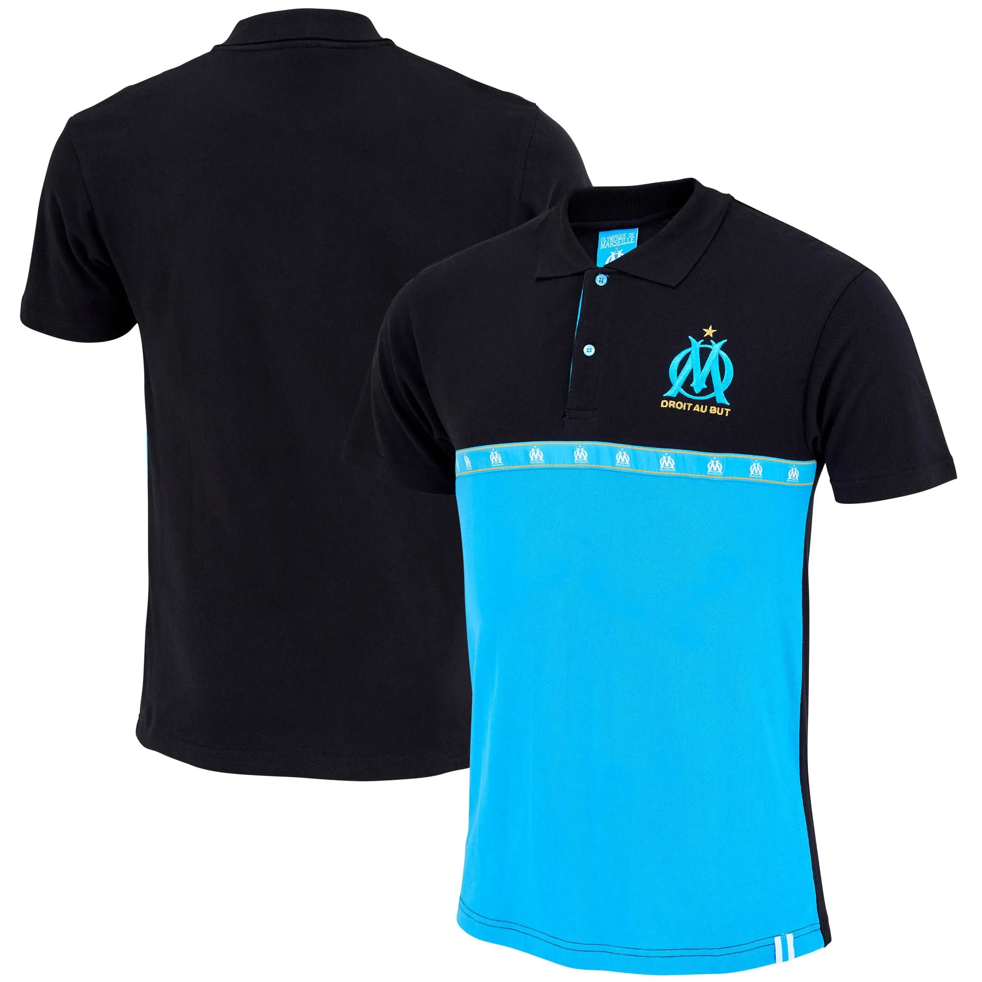 Olympique de Marseille Polo Shirt - Black - Mens