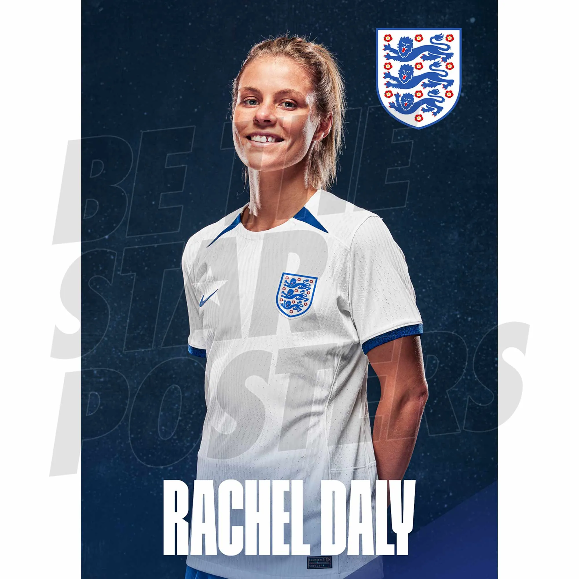 England Rachel Daly Headshot Home Poster A3