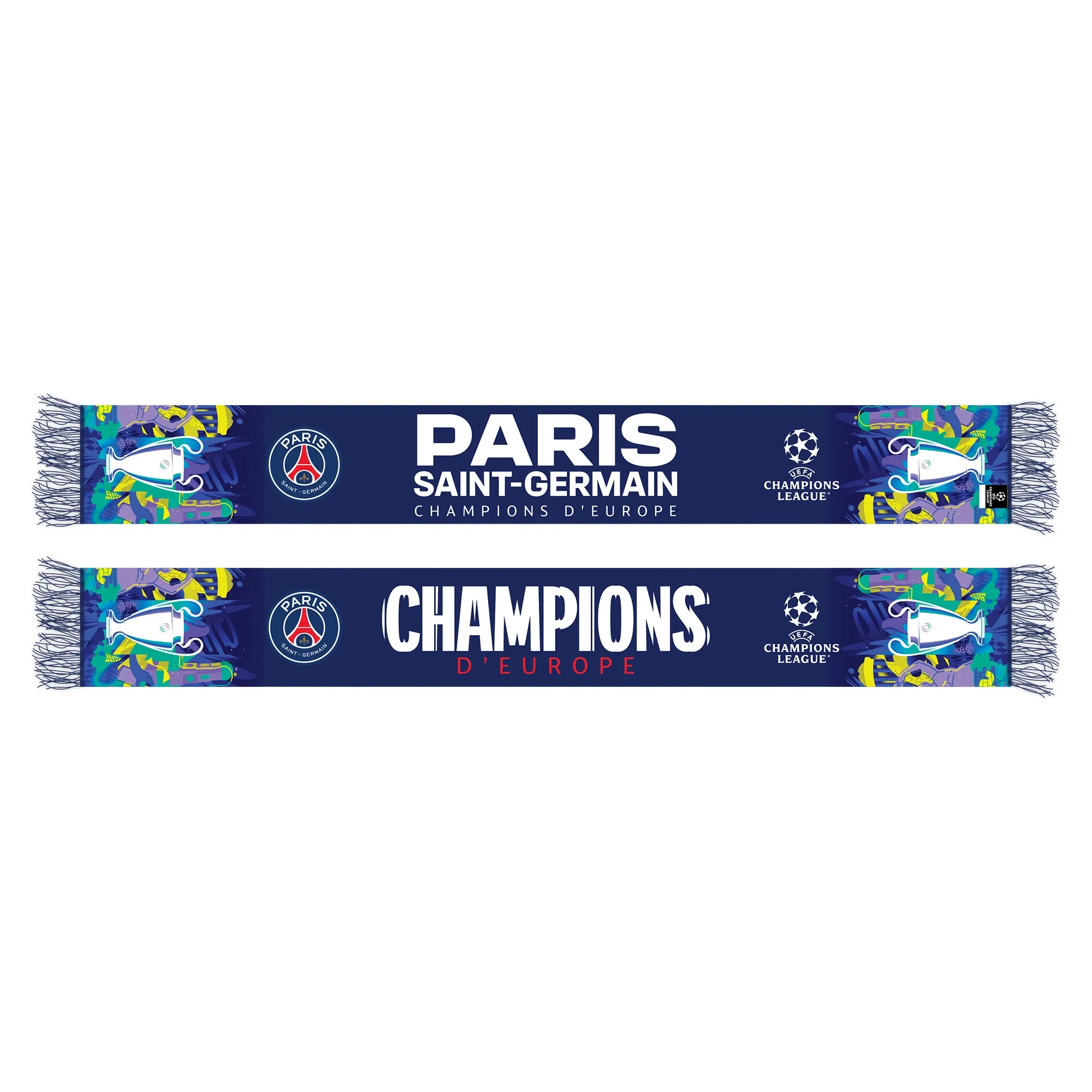 PSG UCL Champions 2025 Trophy Printed Scarf - 100% Polyester