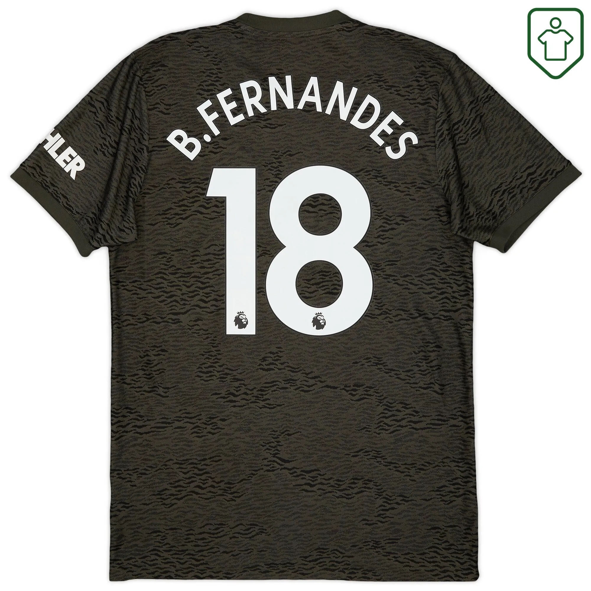 Manchester United adidas Away Shirt B.Fernandes #18 2020-21 - Excellent - 8/10