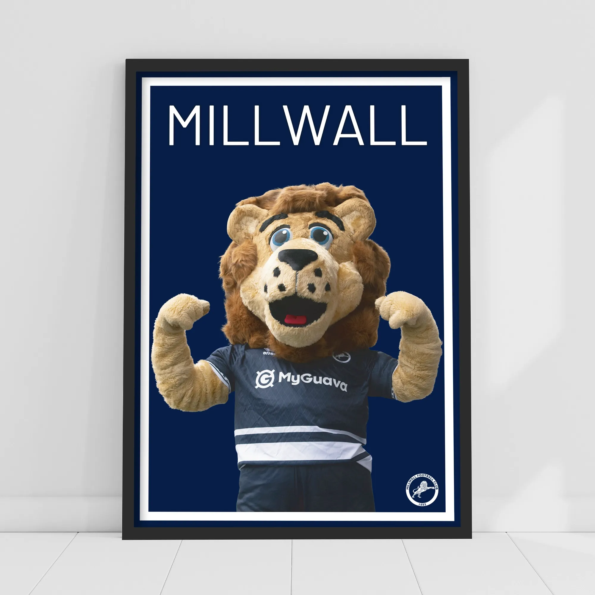 Millwall Zampa Mascot Print - Framed A3