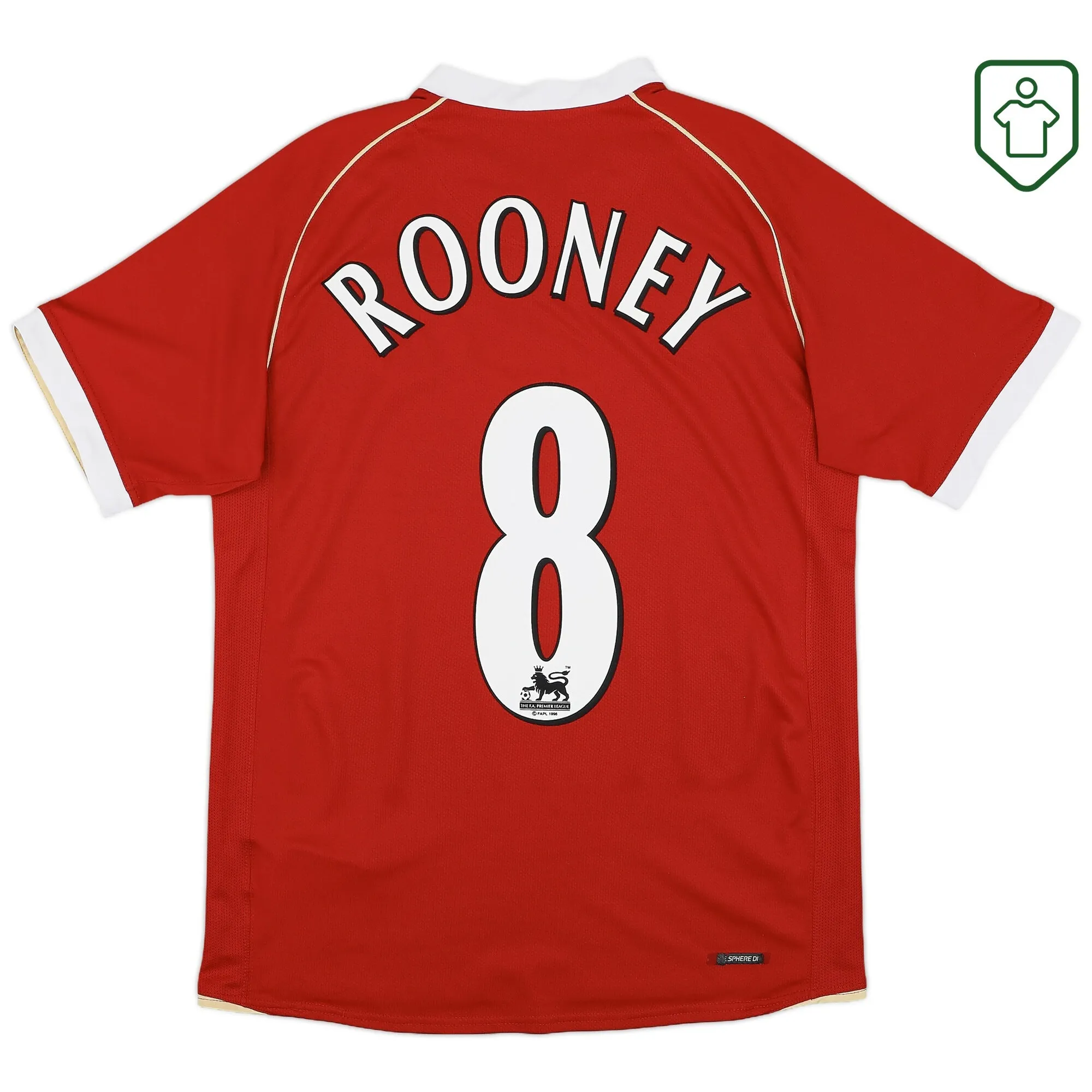 Manchester United Nike Home Shirt Rooney #8 2006-07 - Excellent - 8/10