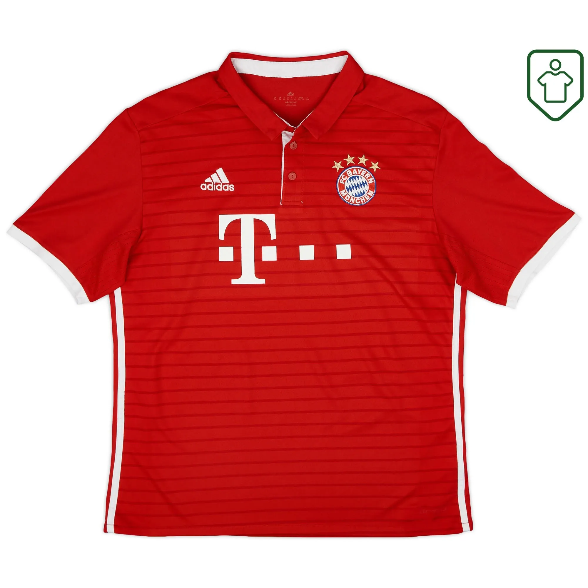 Bayern Munich adidas Home Shirt 2016-17 - Very Good - 7/10