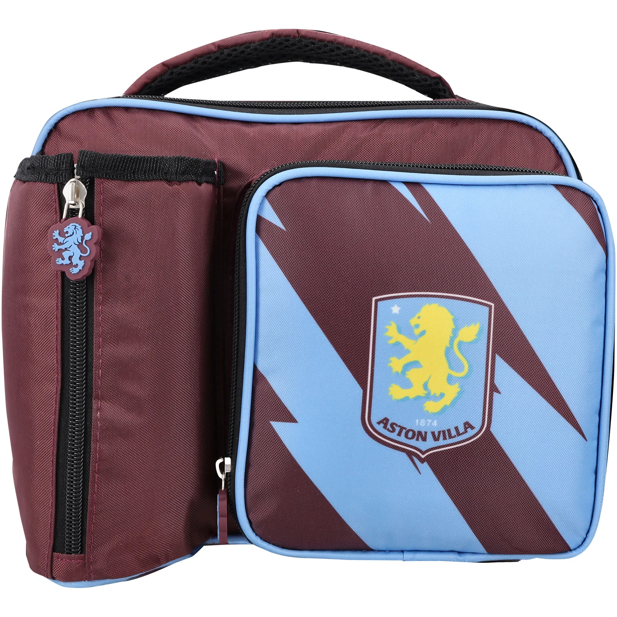 Aston Villa Crest Lunchbag & Bottle Holder - 24w x 19.5h x 8d  cm