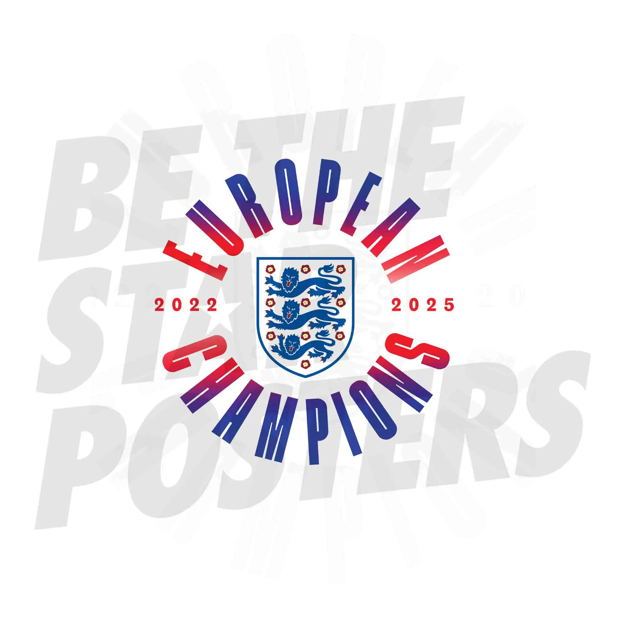 England Lionesses Winners 2025 Poster - A3
