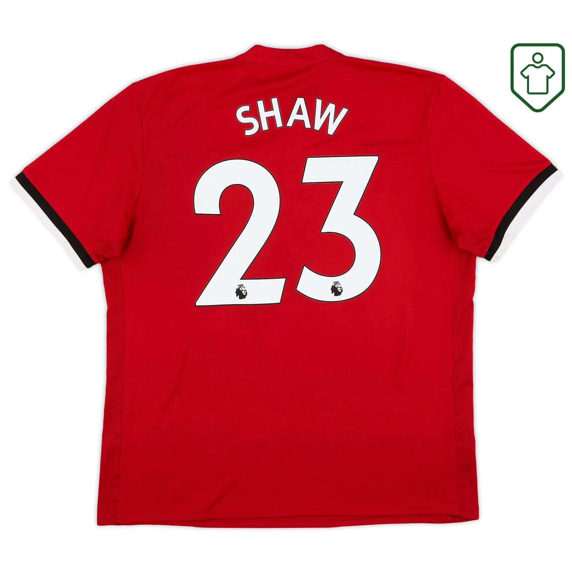 Manchester United adidas Home Shirt Shaw #23 2017-18 - Excellent - 8/10