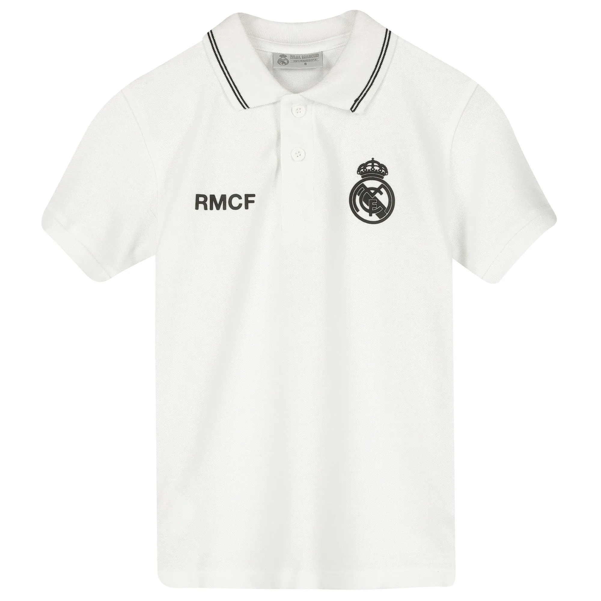 Real Madrid Polyester Training Polo Shirt - White - Junior