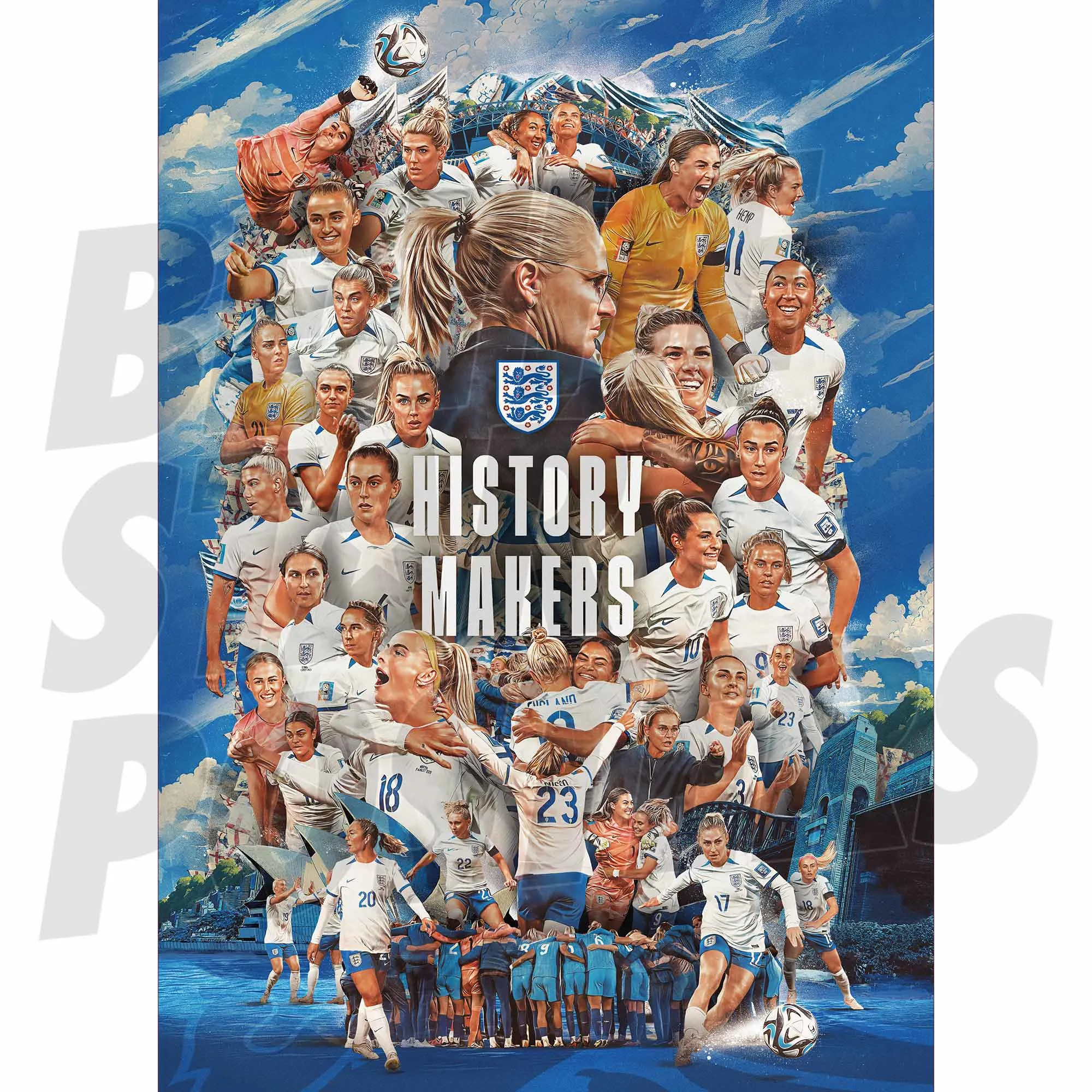 England Crest Poster - A2