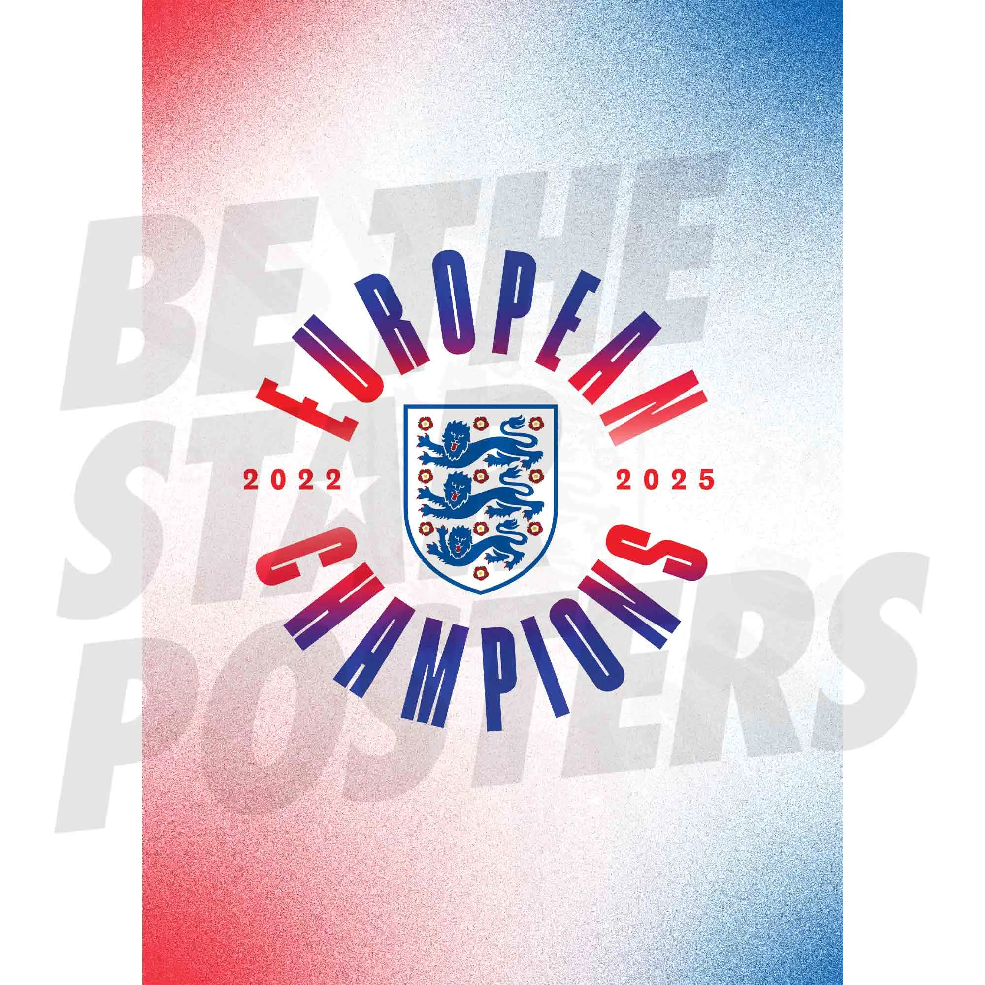 England Lionesses European Champions 2025 Crest A2 Poster