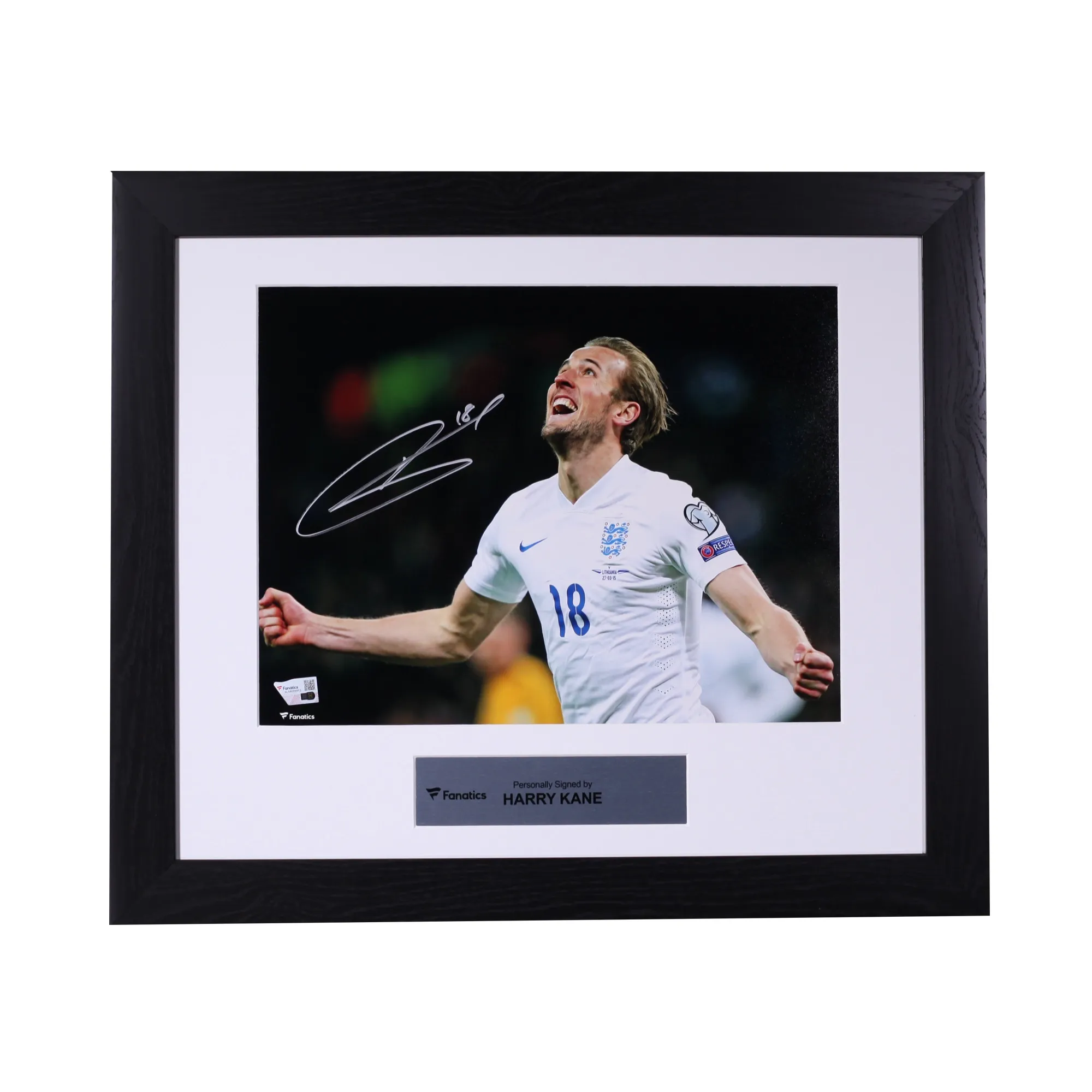 England Harry Kane England Signed 11" x 14" First England Goal Celebrating Spotlight Print - Framed