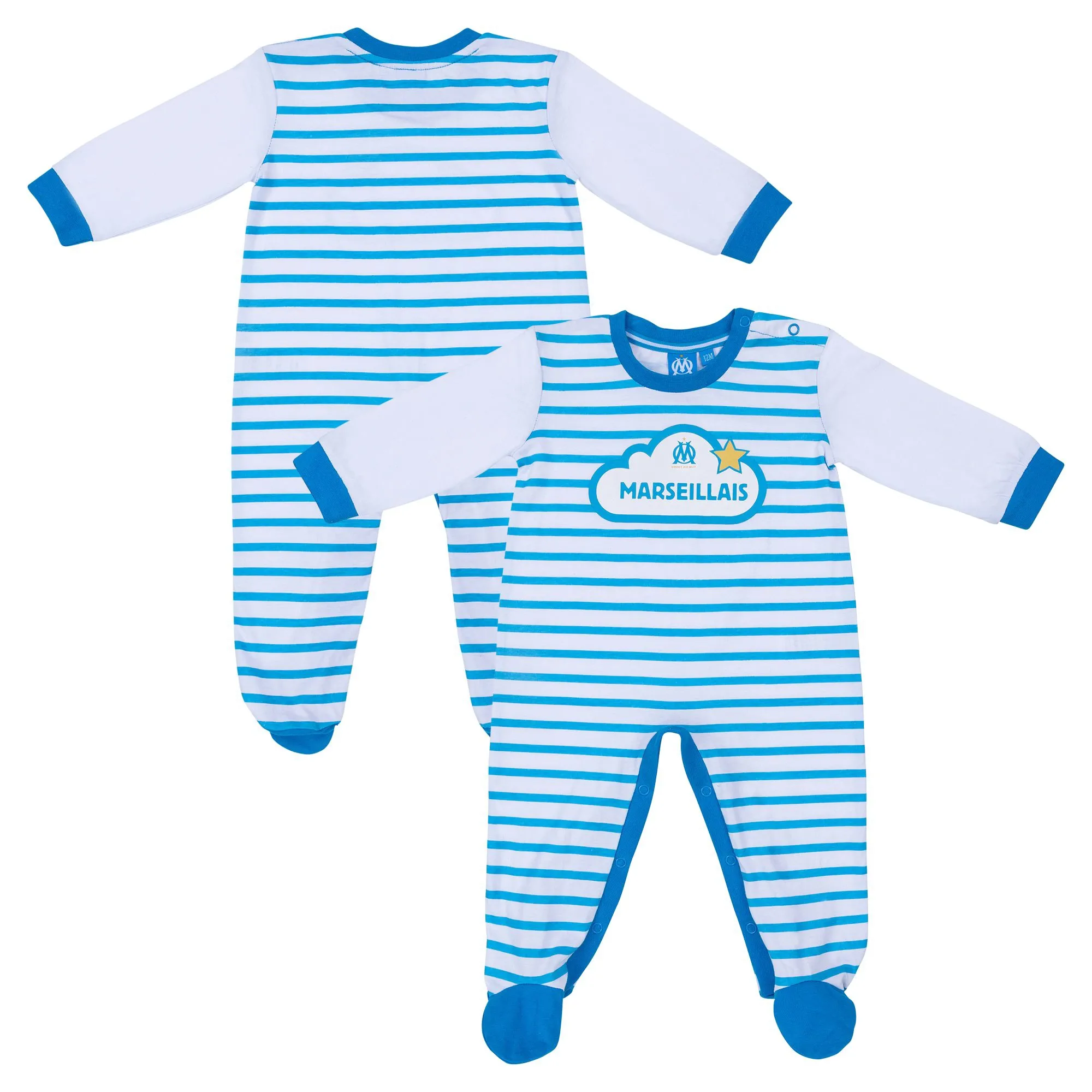 Olympique de Marseille Sleepsuit - Blue/White - Baby