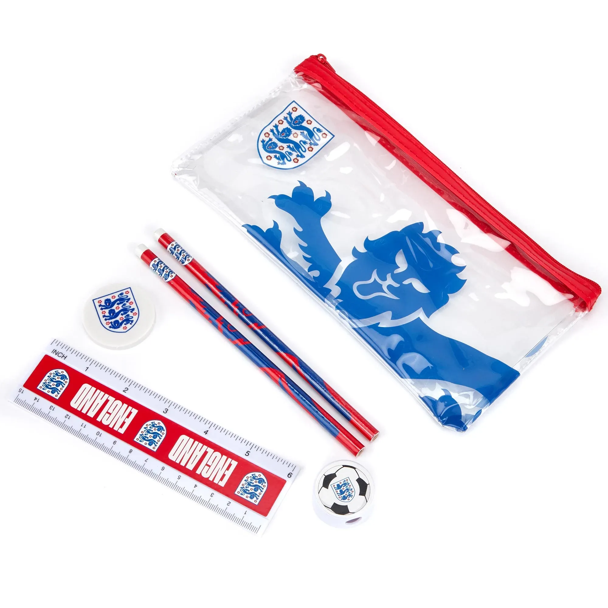 England Clear Pencil Case - Slogan Crest Stationery Set