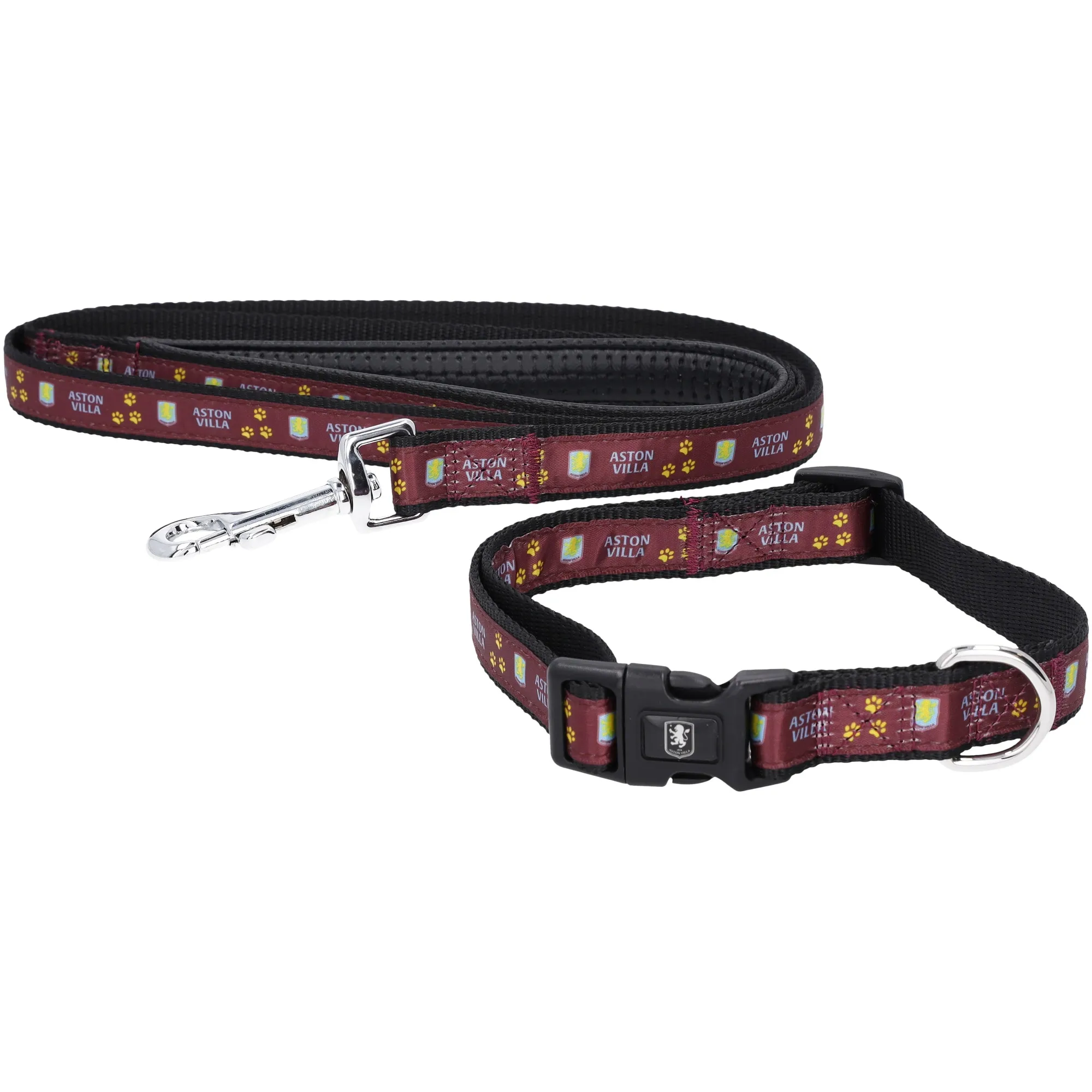 Aston Villa Dog Collar and Lead - Medium