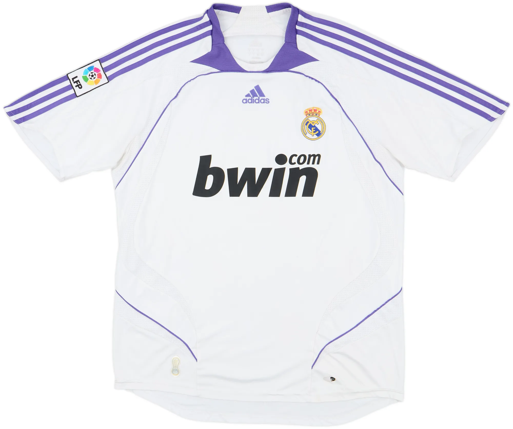 adidas Real Madrid Mens SS Home Shirt 2007/08