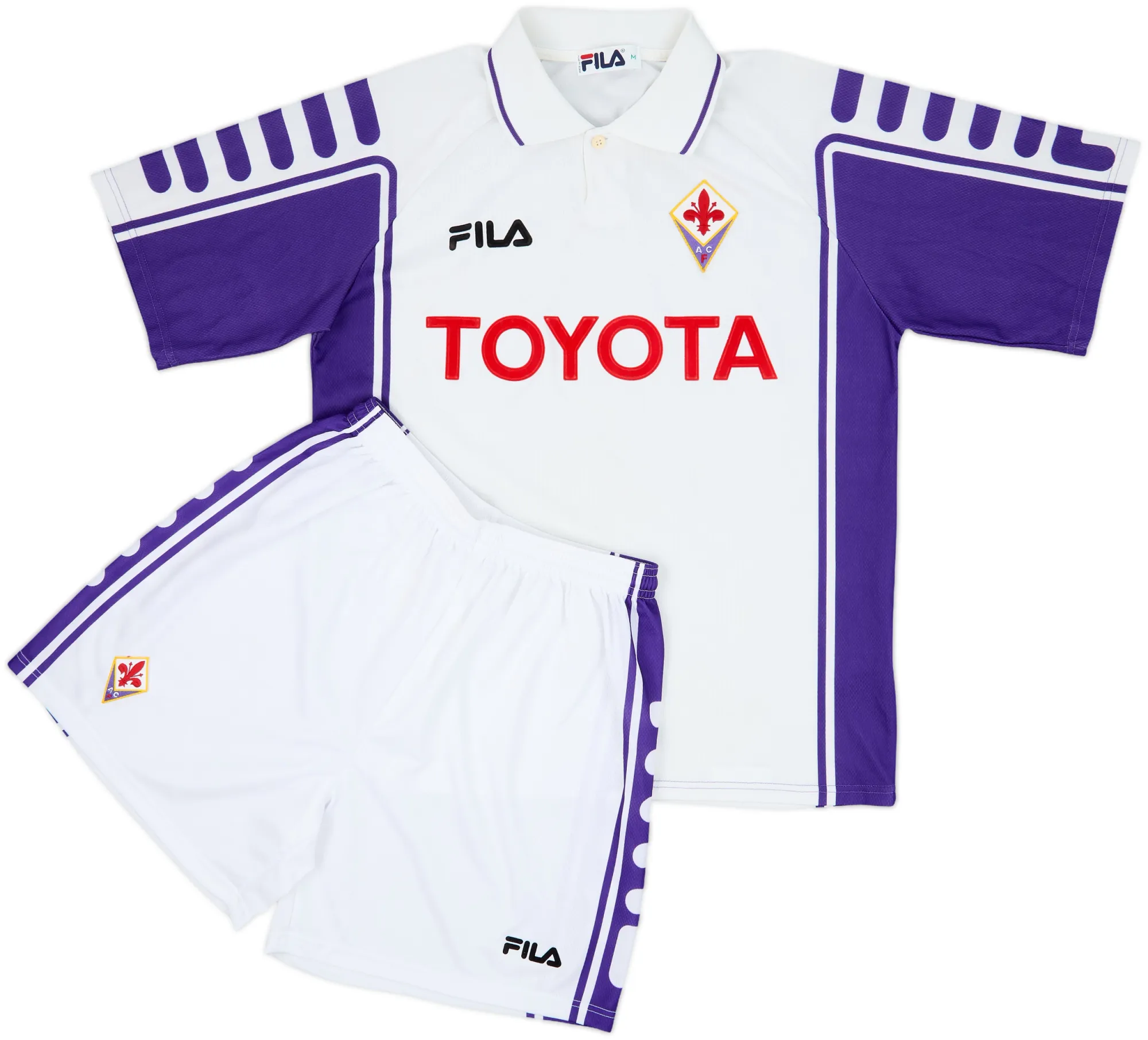 Fila Fiorentina Mens SS Away Mini Kit 1999/00