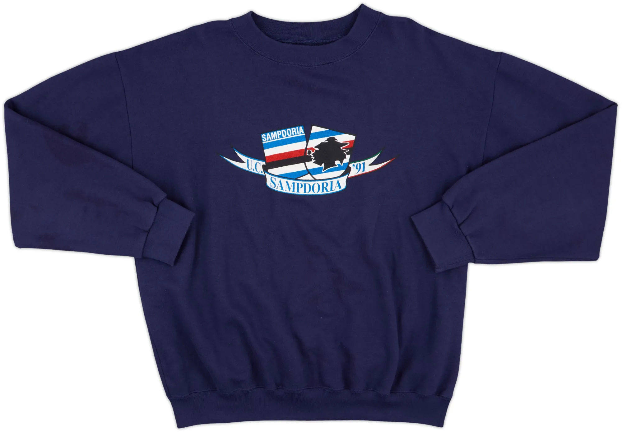 1991-92 Sampdoria Asics Sweat Top - 7/10 - (XL)