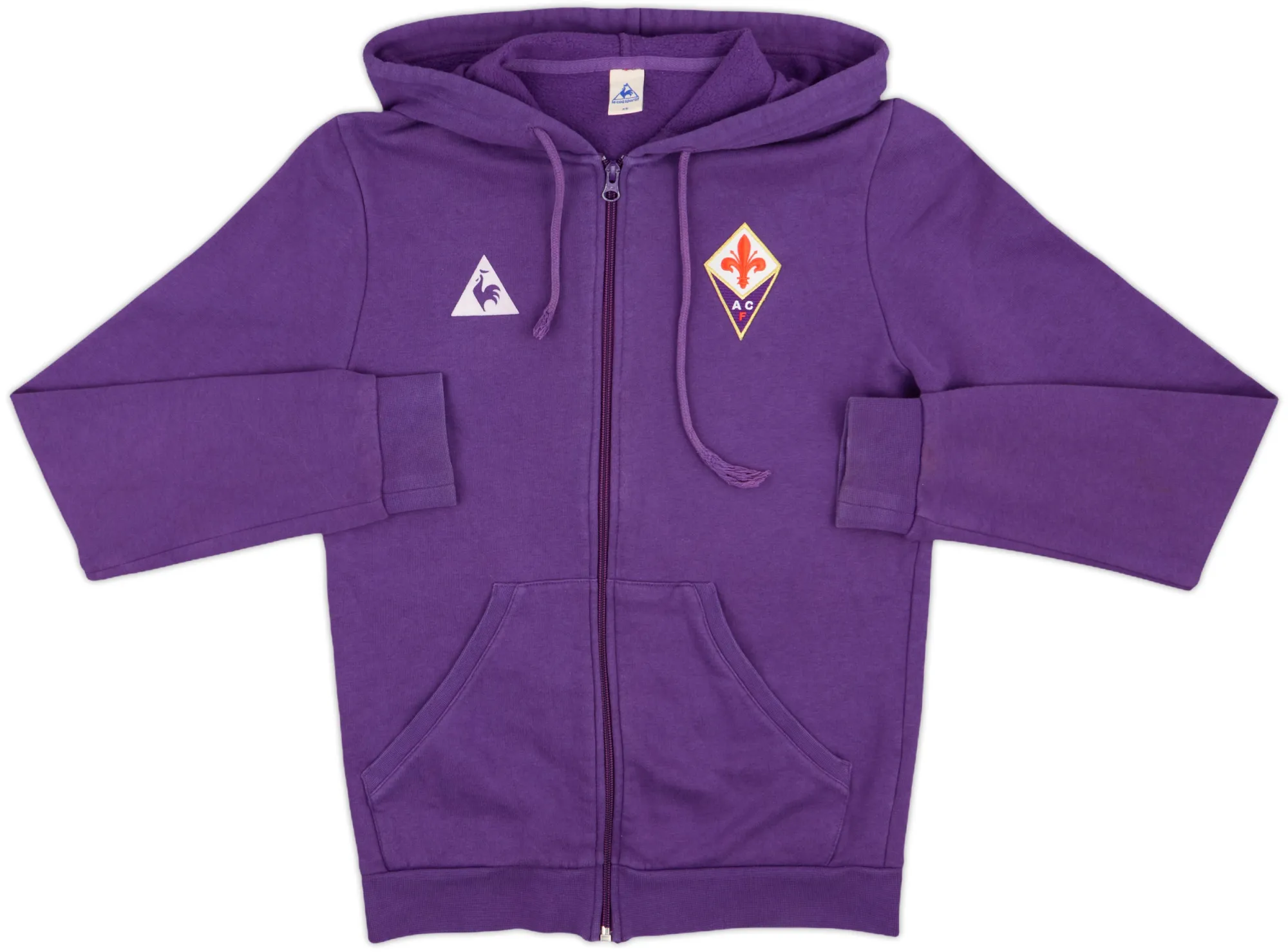 2016-17 Fiorentina Le Coq Sportif Zipped Hooded Sweat Top - 6/10 - (XS)