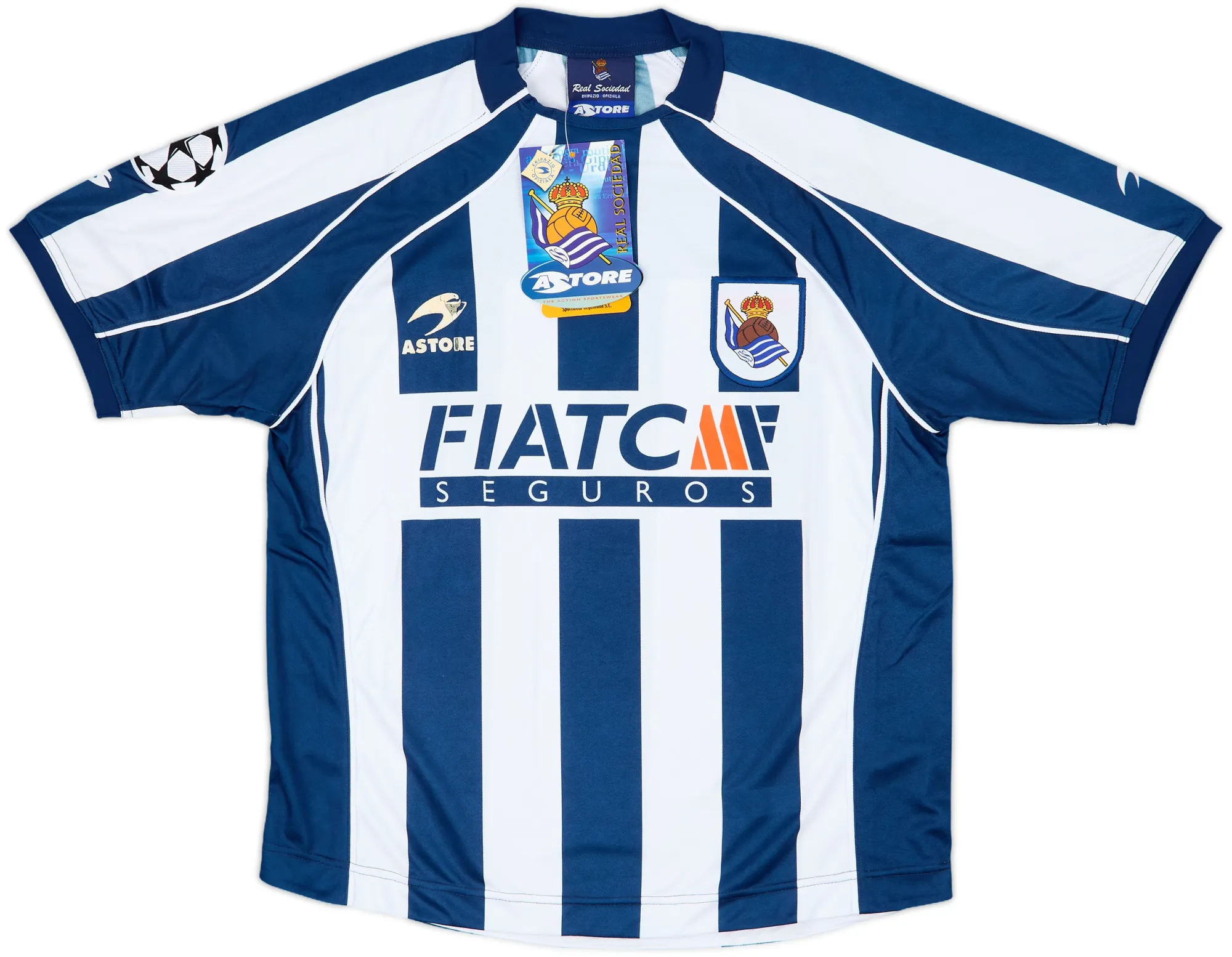 Astore Real Sociedad Mens SS Home European Shirt 2003/04