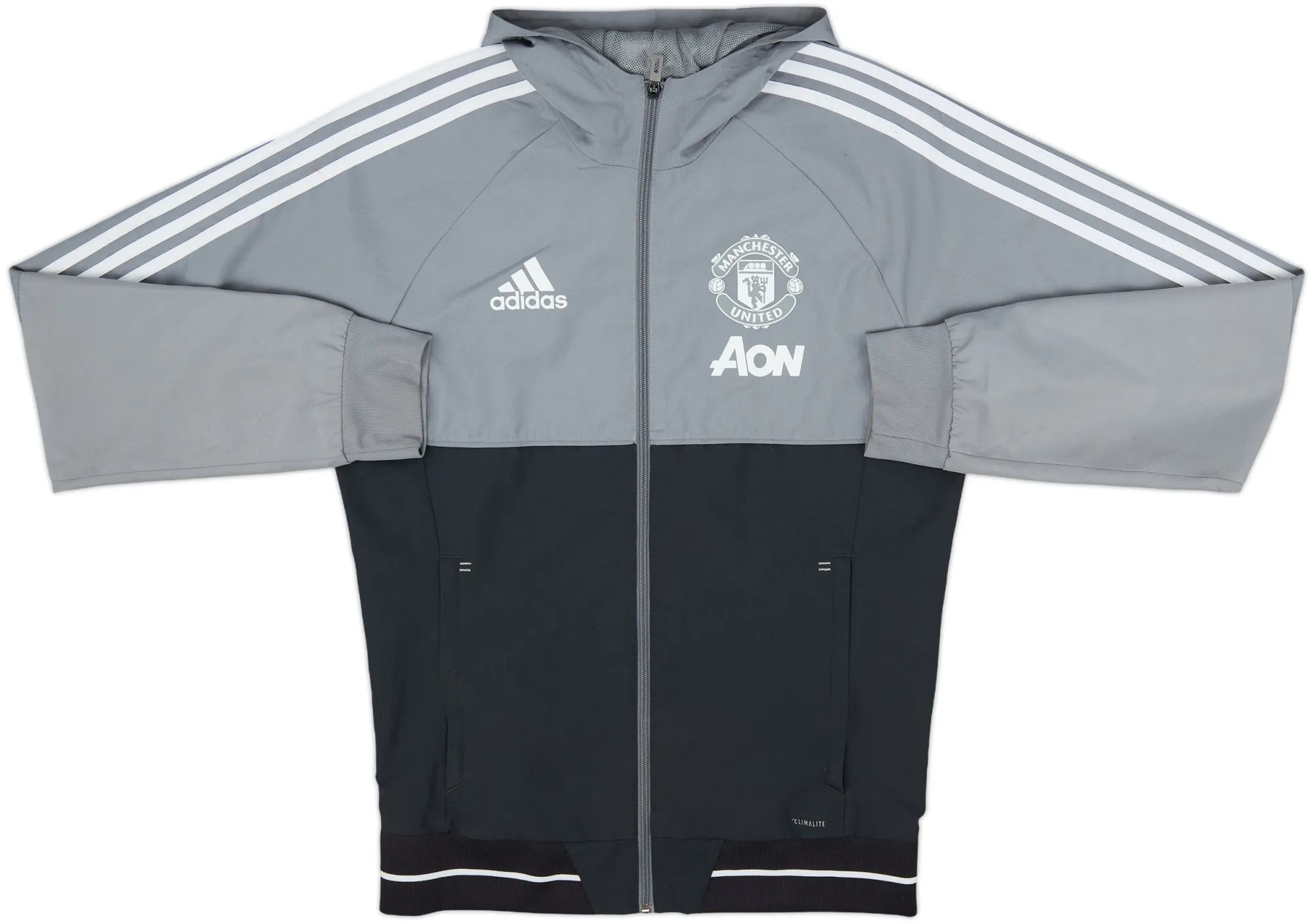 2017-18 Manchester United adidas Hooded Track Jacket - 5/10 - (S)