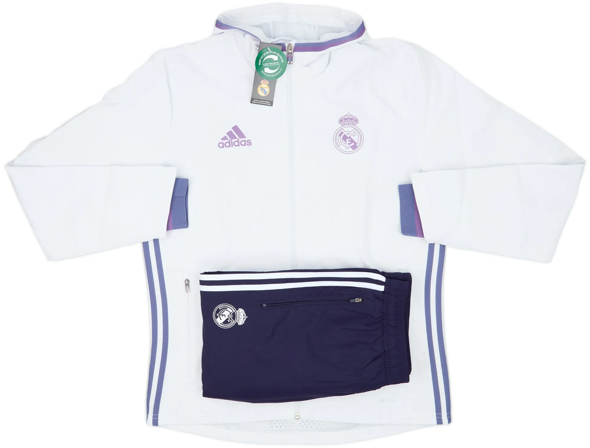 2016-17 Real Madrid adidas Hooded Full Tracksuit (M)