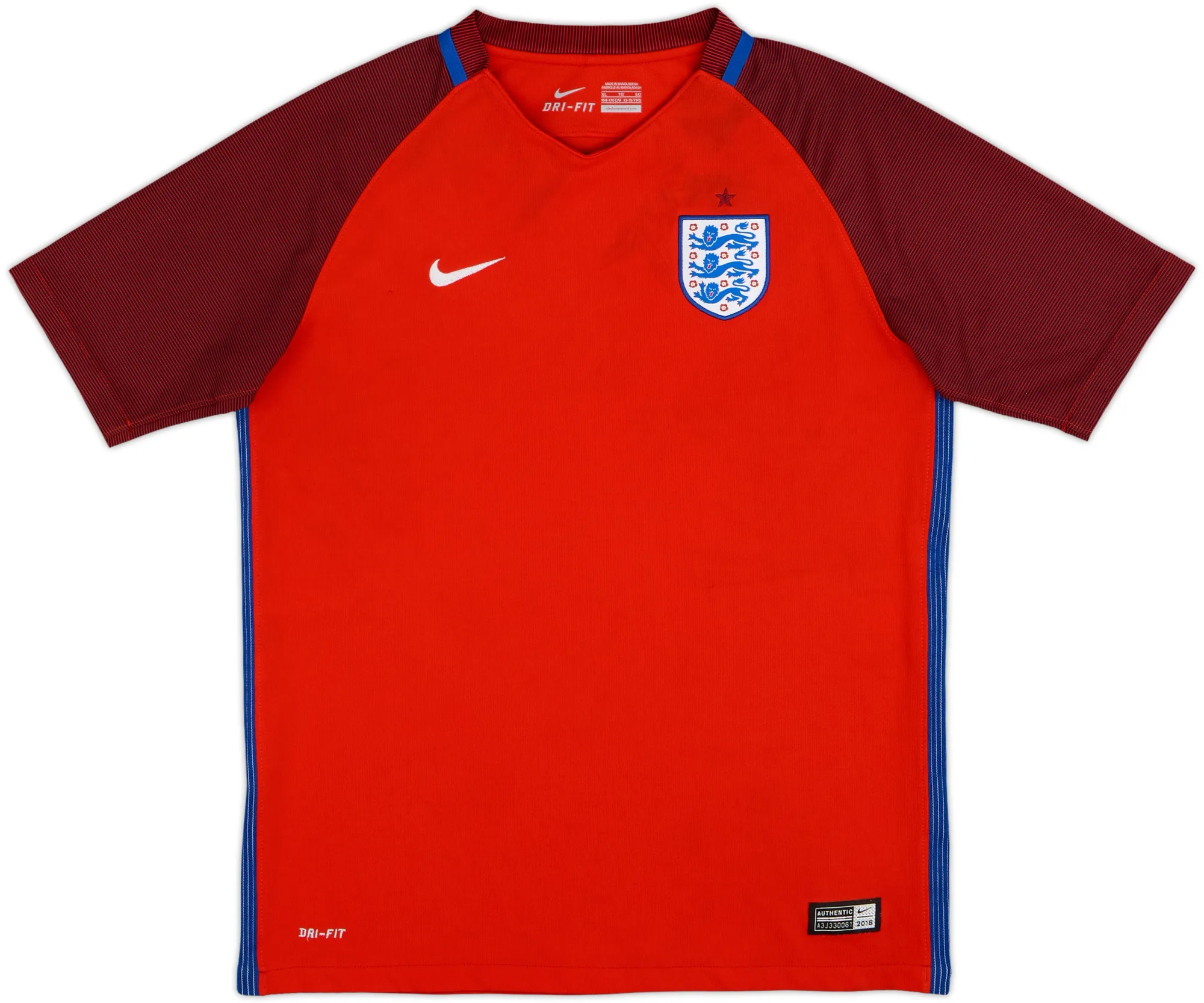 Nike England Boys SS Away Shirt 2016