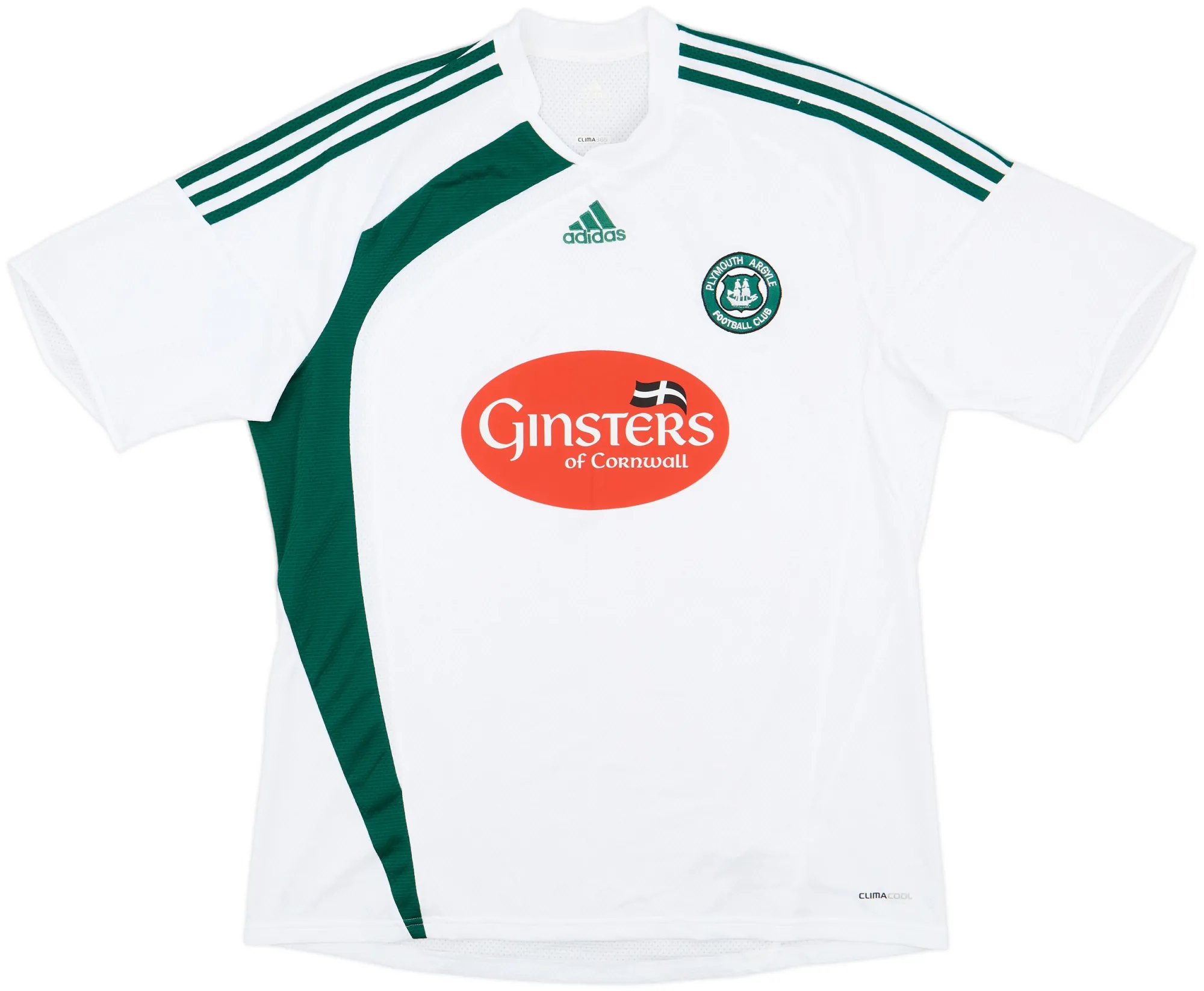 adidas Plymouth Argyle Mens SS Away Shirt 2009/10