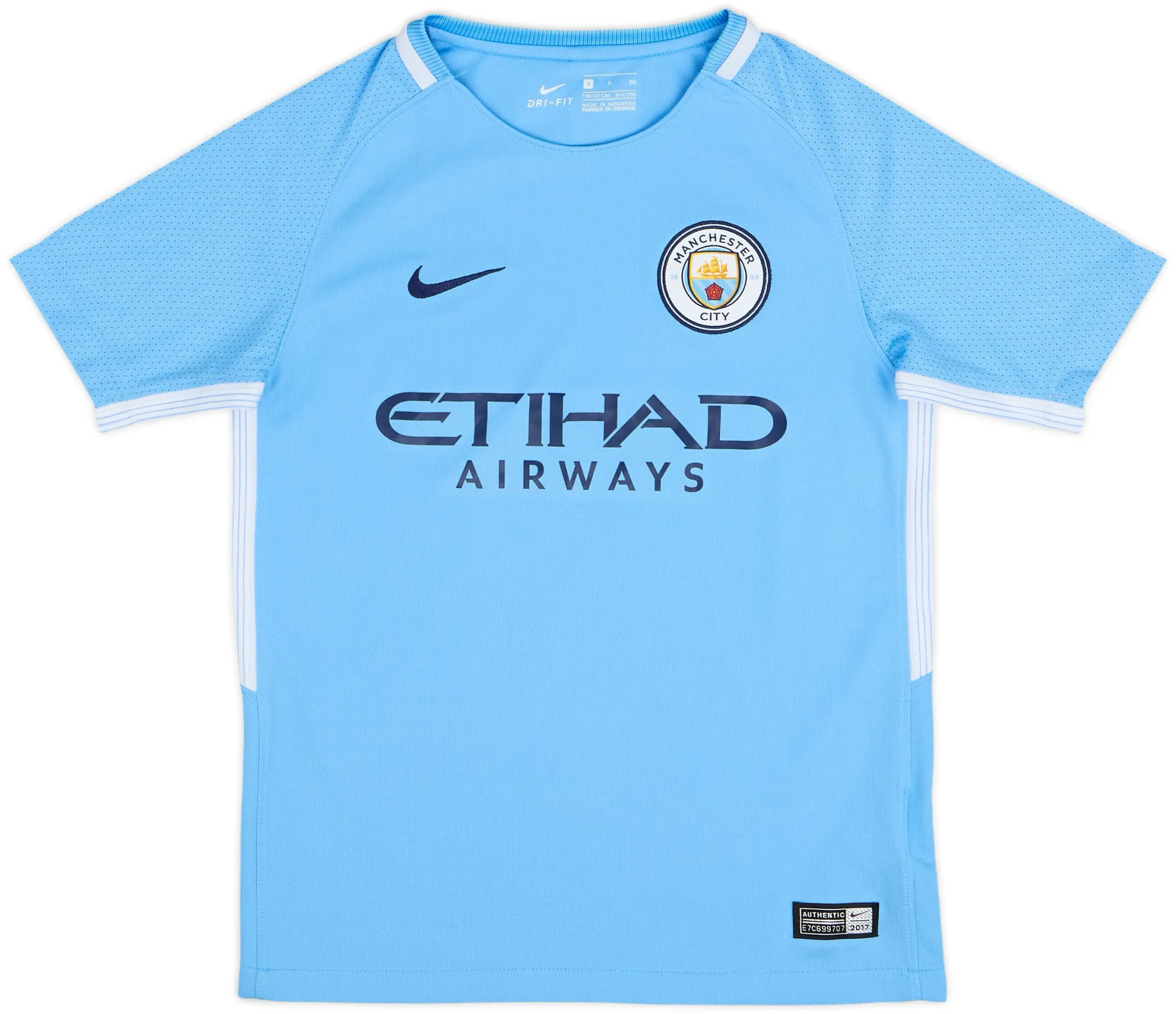 Nike Manchester City Boys SS Home Shirt 2017/18