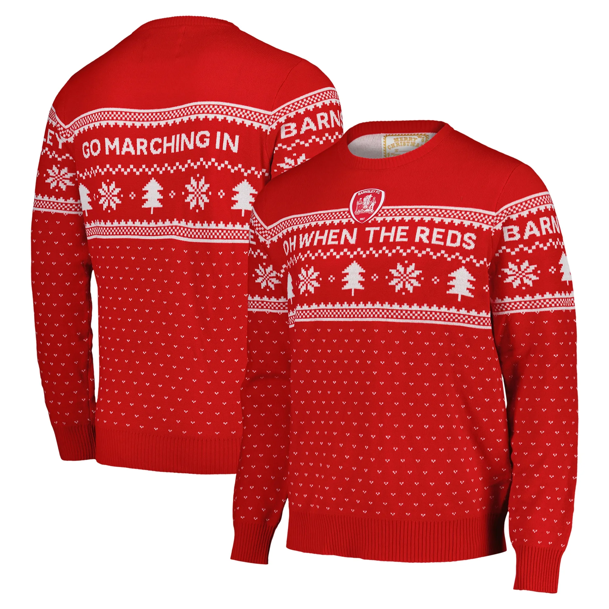 Barnsley Christmas Jumper - Red - Adults