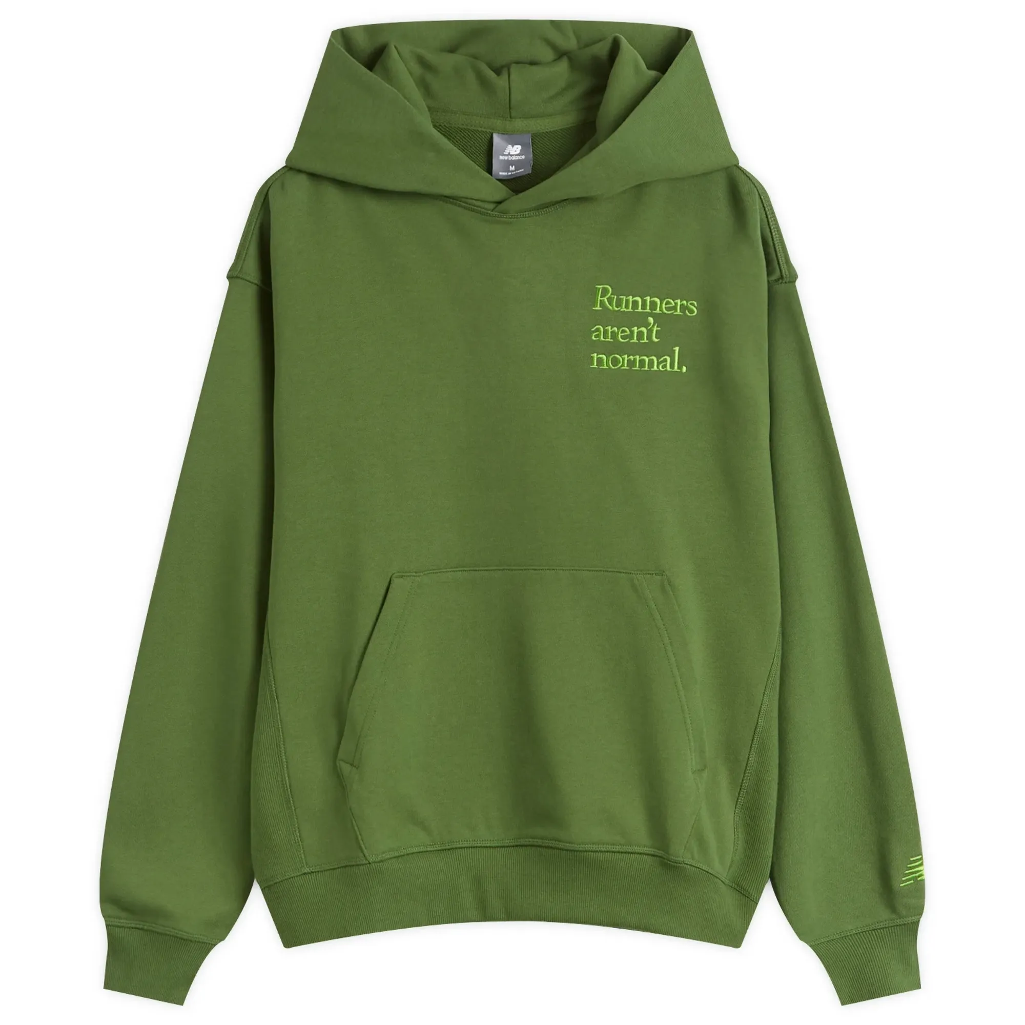 New Balance Men's Athletics Runners Arent Normal Hoodie Dark Alpine Green