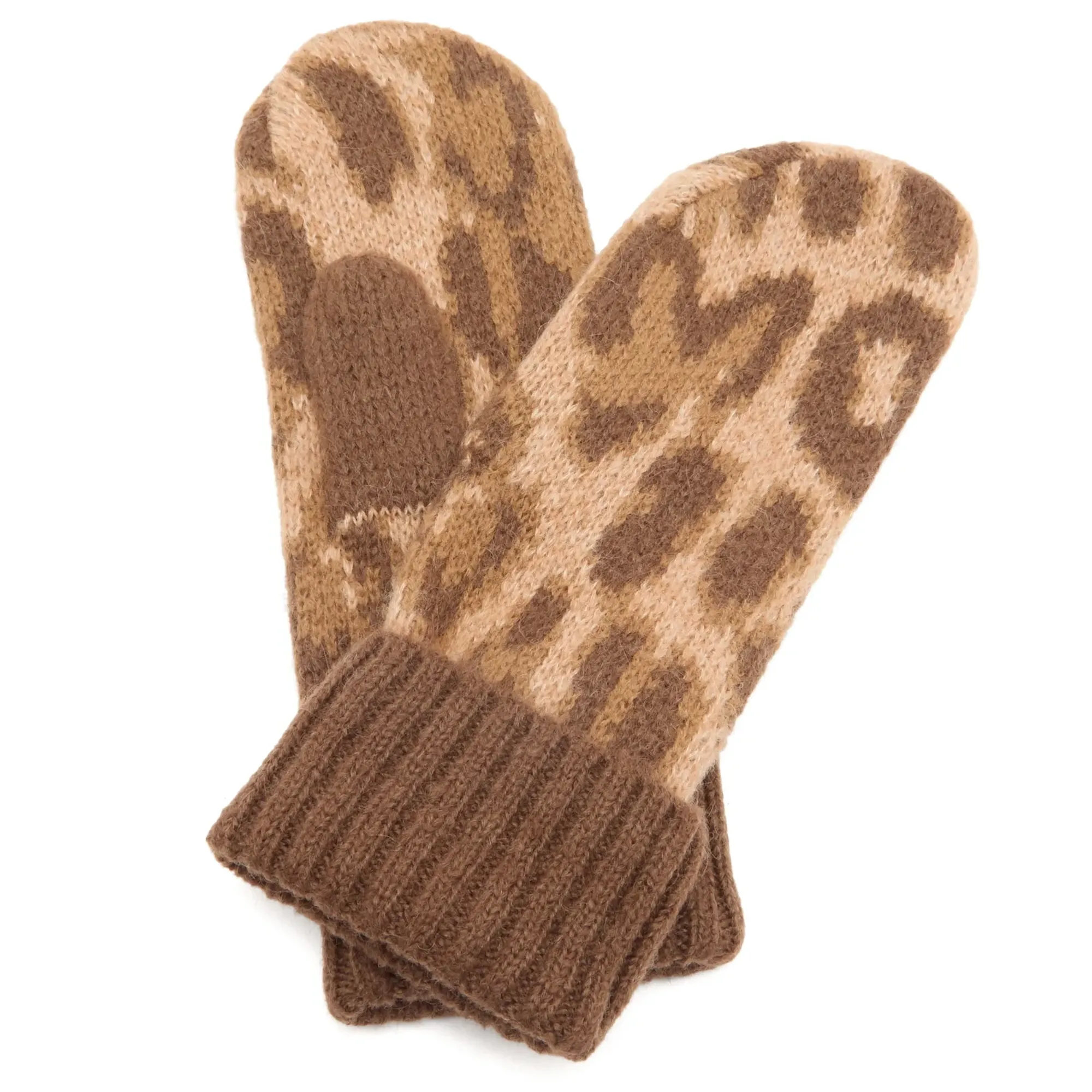 Damson Madder Women's Fluffy Leopard Mittens