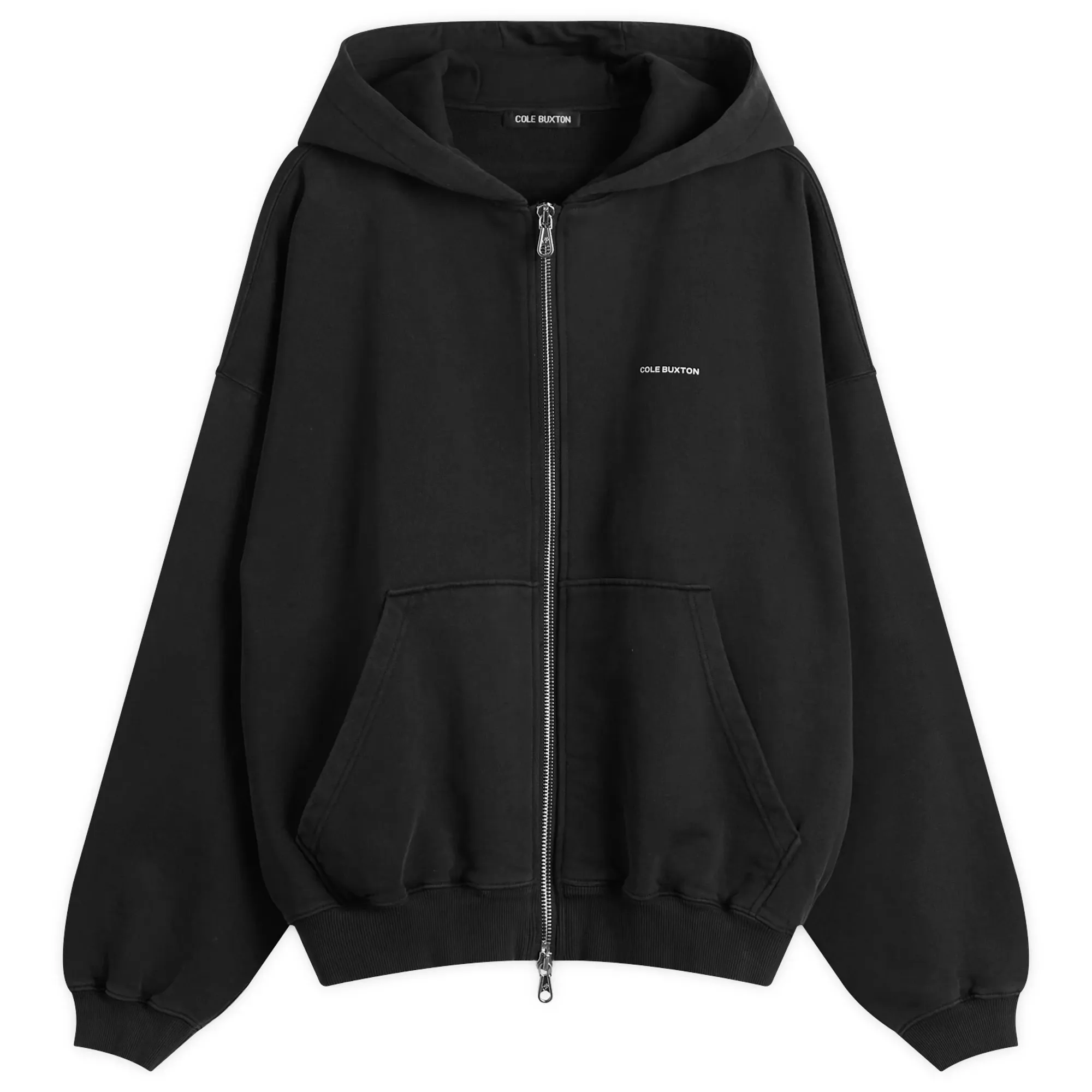Cole Buxton Men's Mini Logo Zipped Hoodie Vintage Black