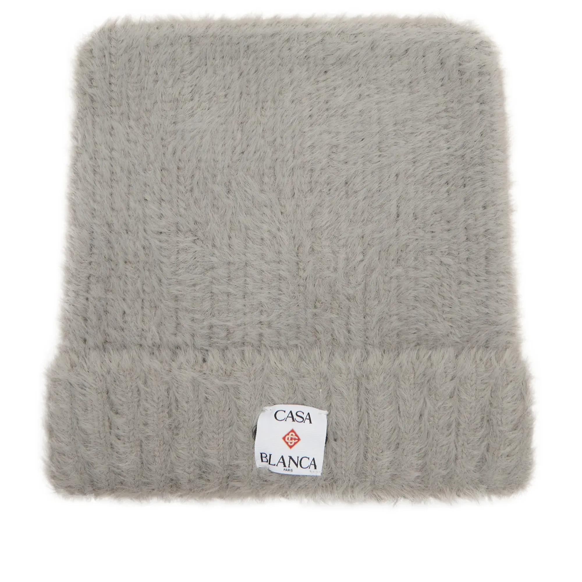 Casablanca Women's Fluffy Nylon Square Hat Grey