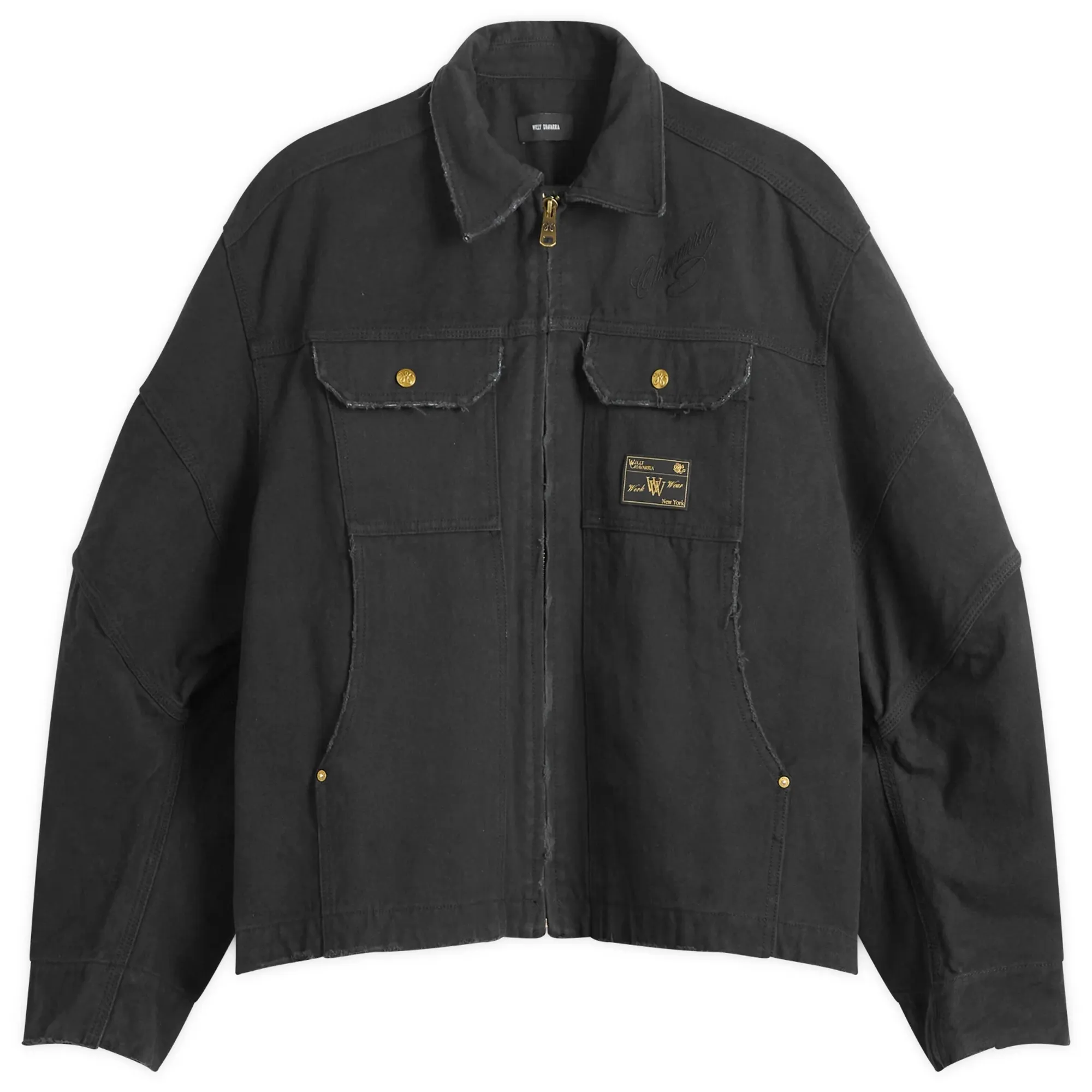 Willy Chavarria Men's Stockton Work Jacket Black