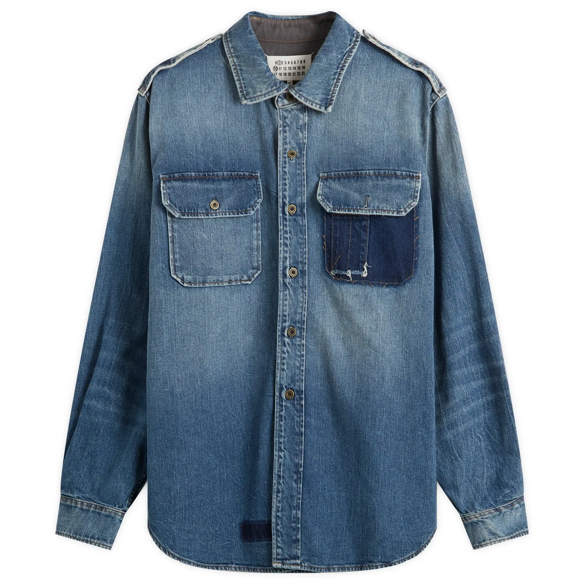 Maison Margiela Men's Denim Shirt Jacket Vintage Medium Blue