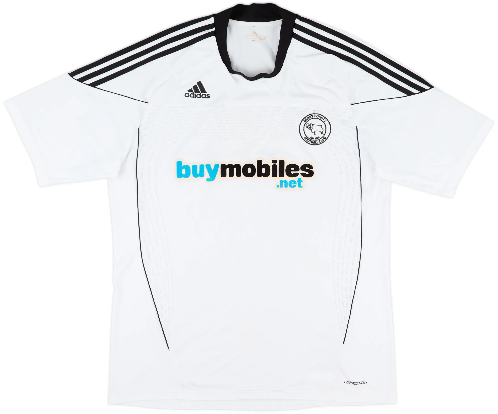 adidas Derby County Mens SS Home Shirt 2010/11