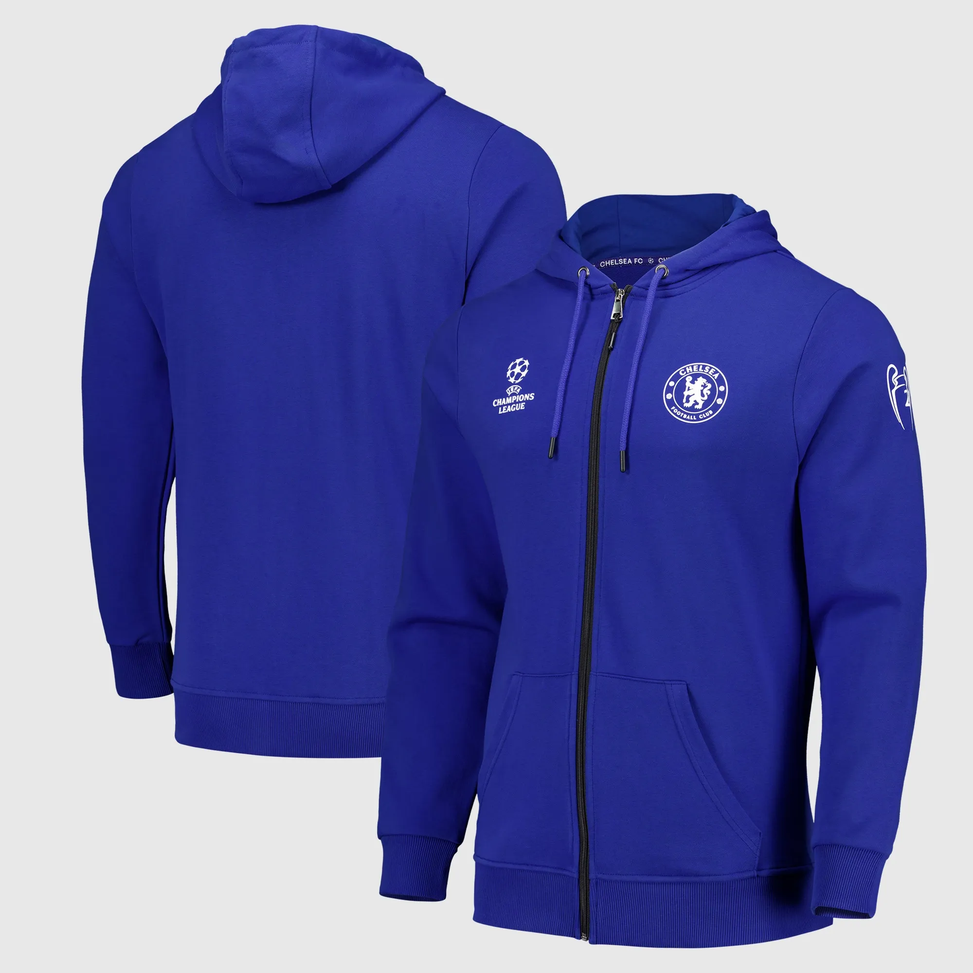 Chelsea UCL Zipped Hoodie - Blue