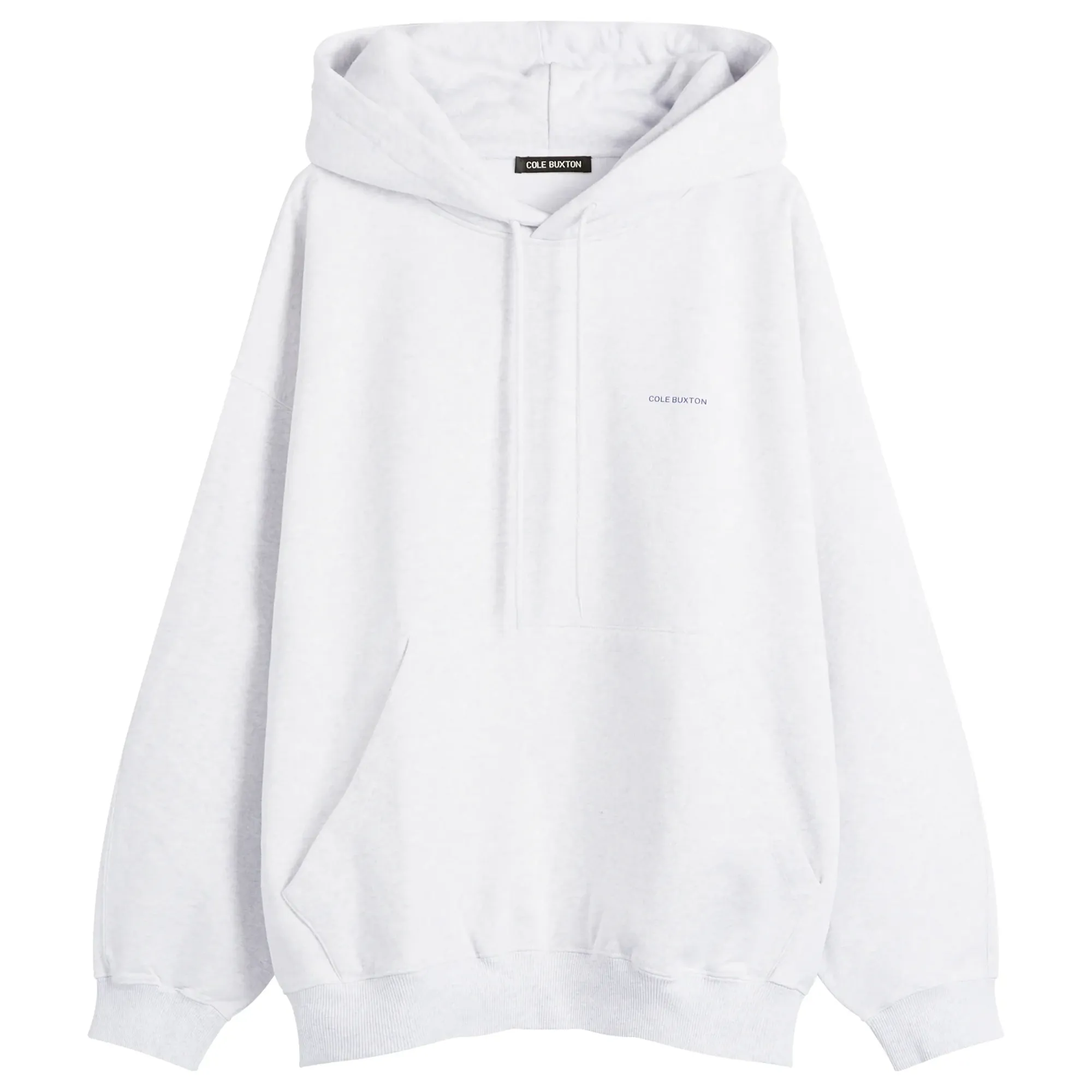 Cole Buxton Men's Mini Logo Hoodie Light Grey Marl