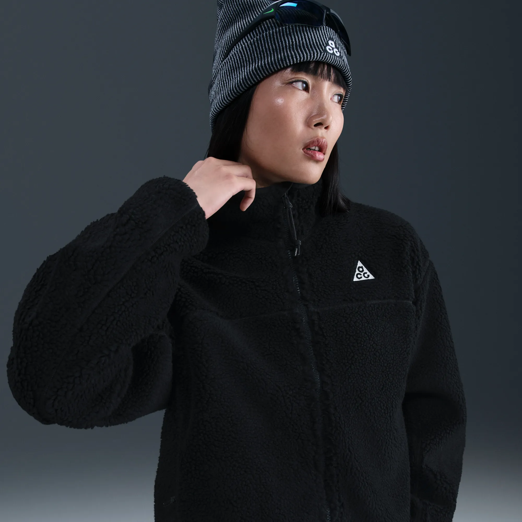 Nike ACG "Canwell Glacier" Women's Therma-FIT ADV Full-Zip Jacket - Black - Fleece