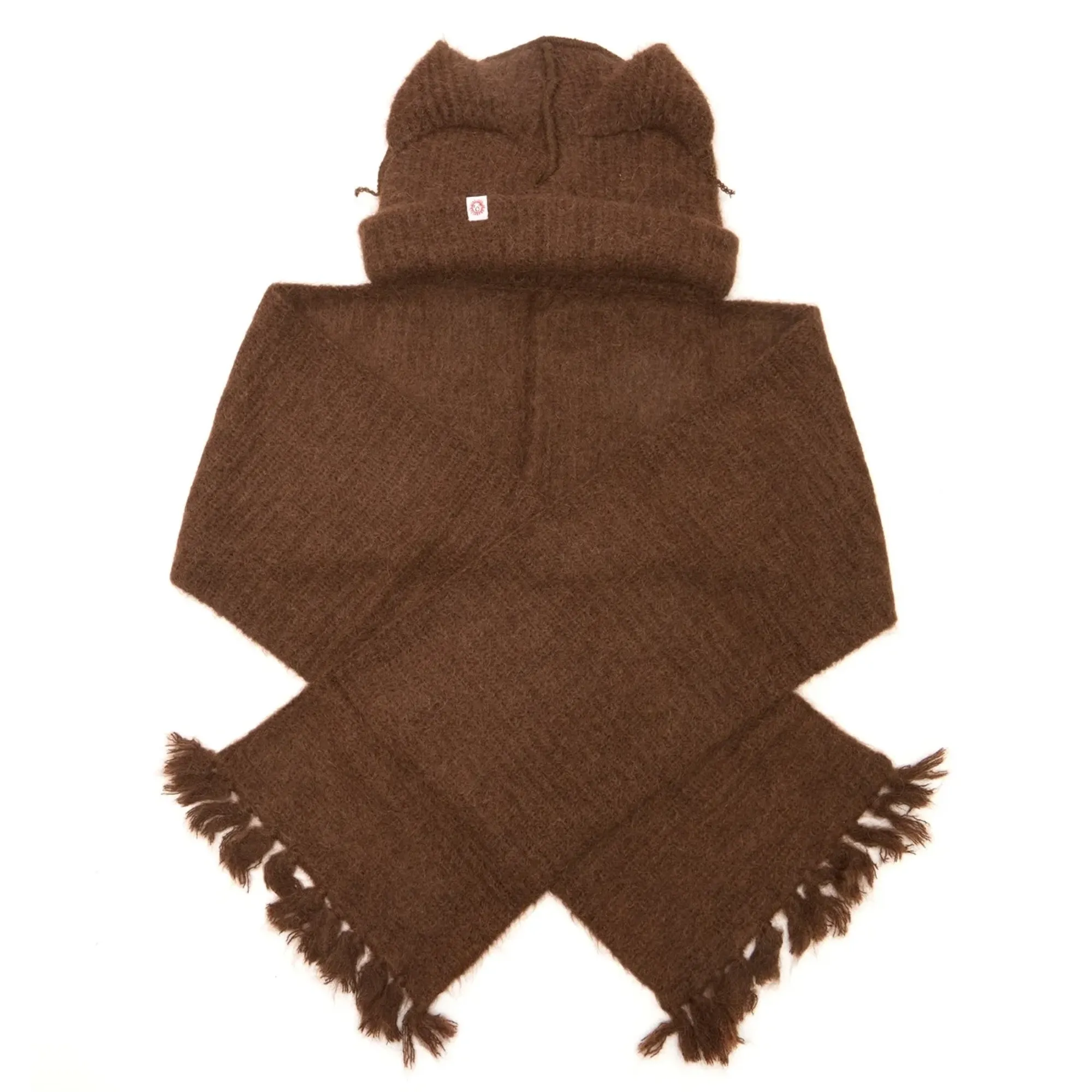 Charles Jeffrey Women's Alpaca Chunky Ears Scarf Beanie Brown