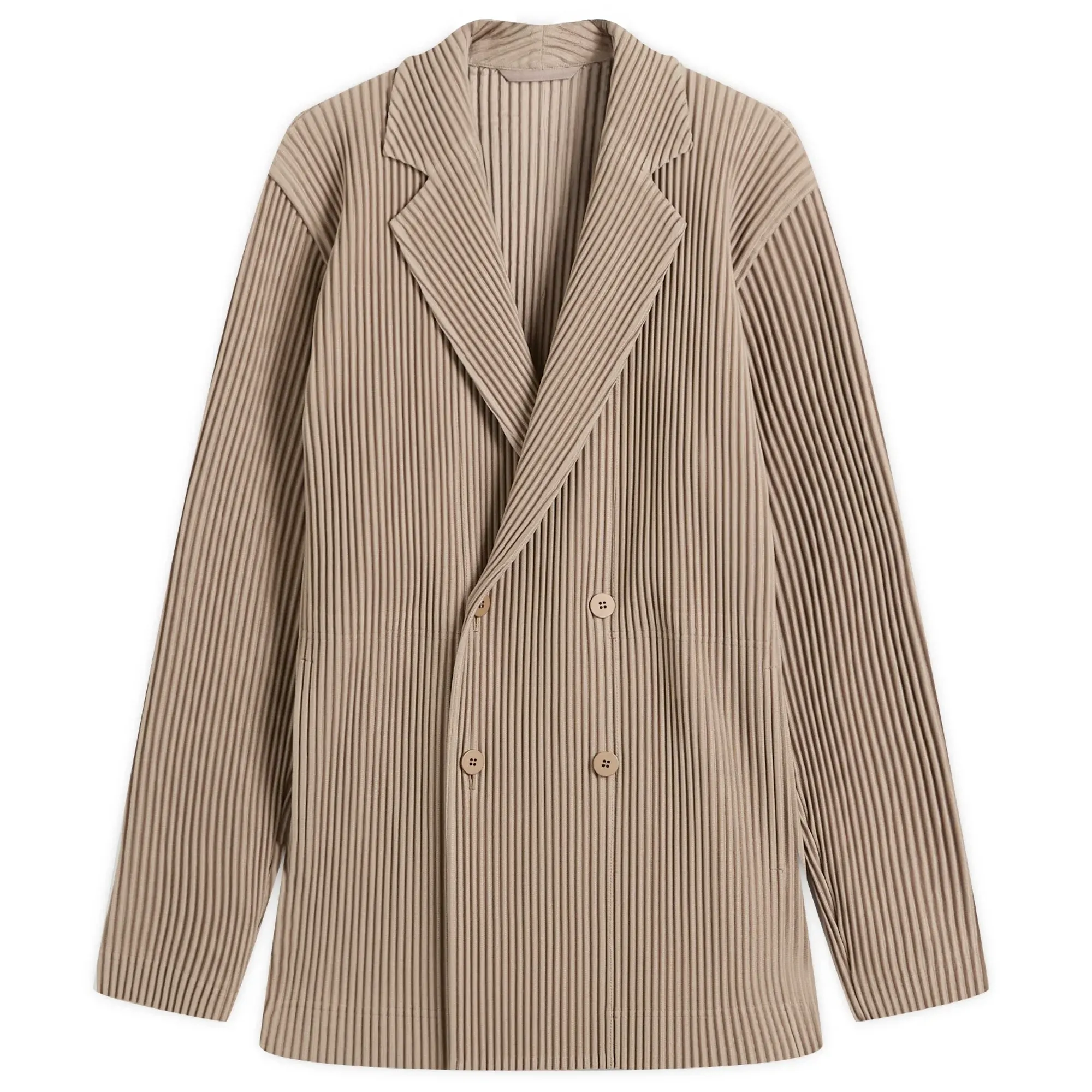 Homme Plisse Issey Miyake Double Breasted Jacket Riverside Grey