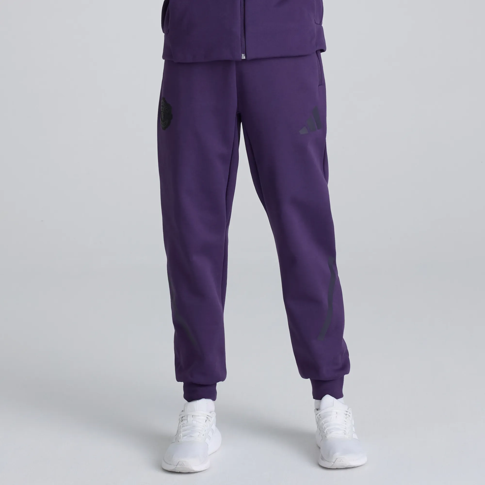 Manchester United x adidas Womens Z.N.E. Tracksuit Bottoms Purple