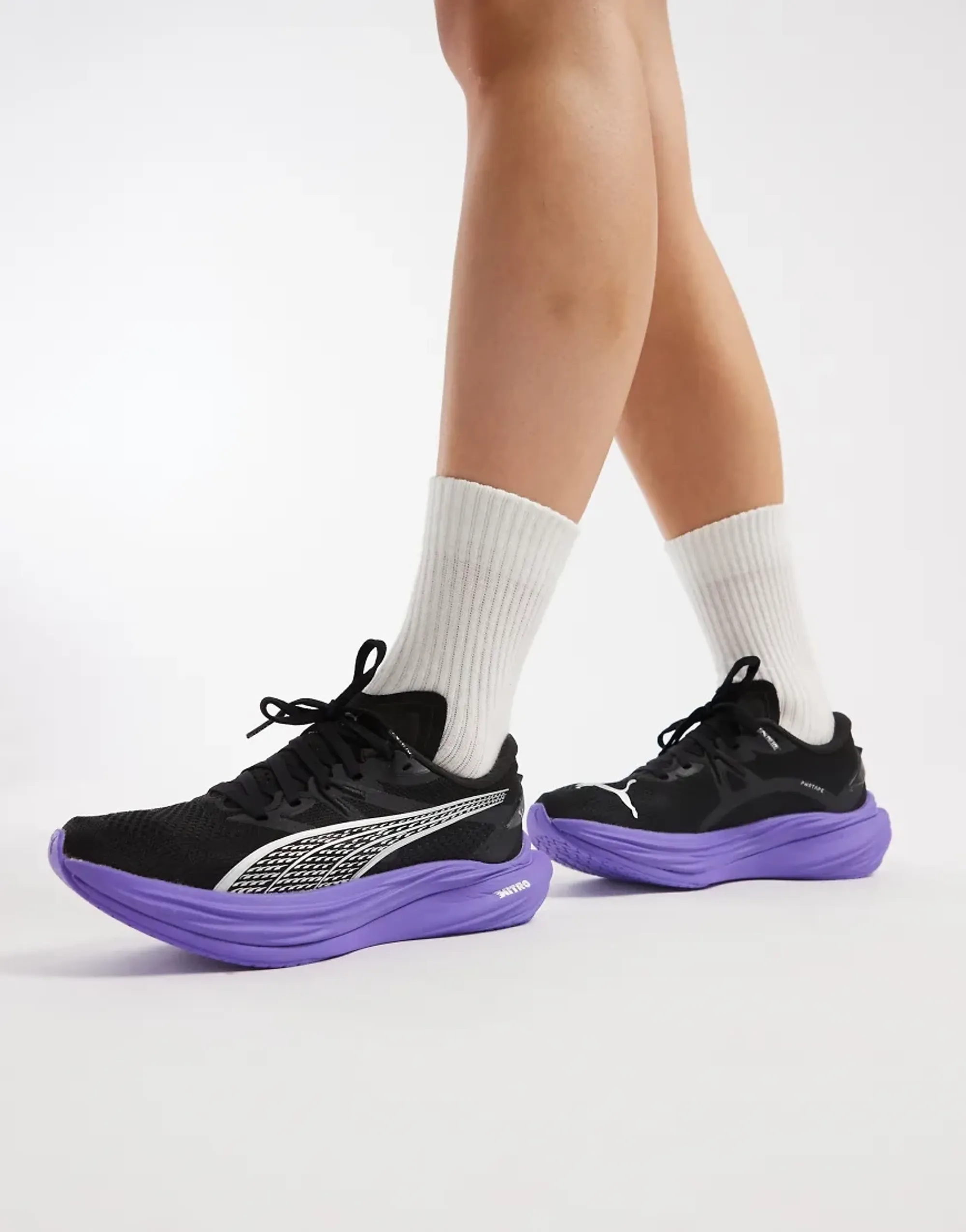 PUMA Deviate Nitroâ¢ 3 Running Shoes Women, Black/Dark Amethyst