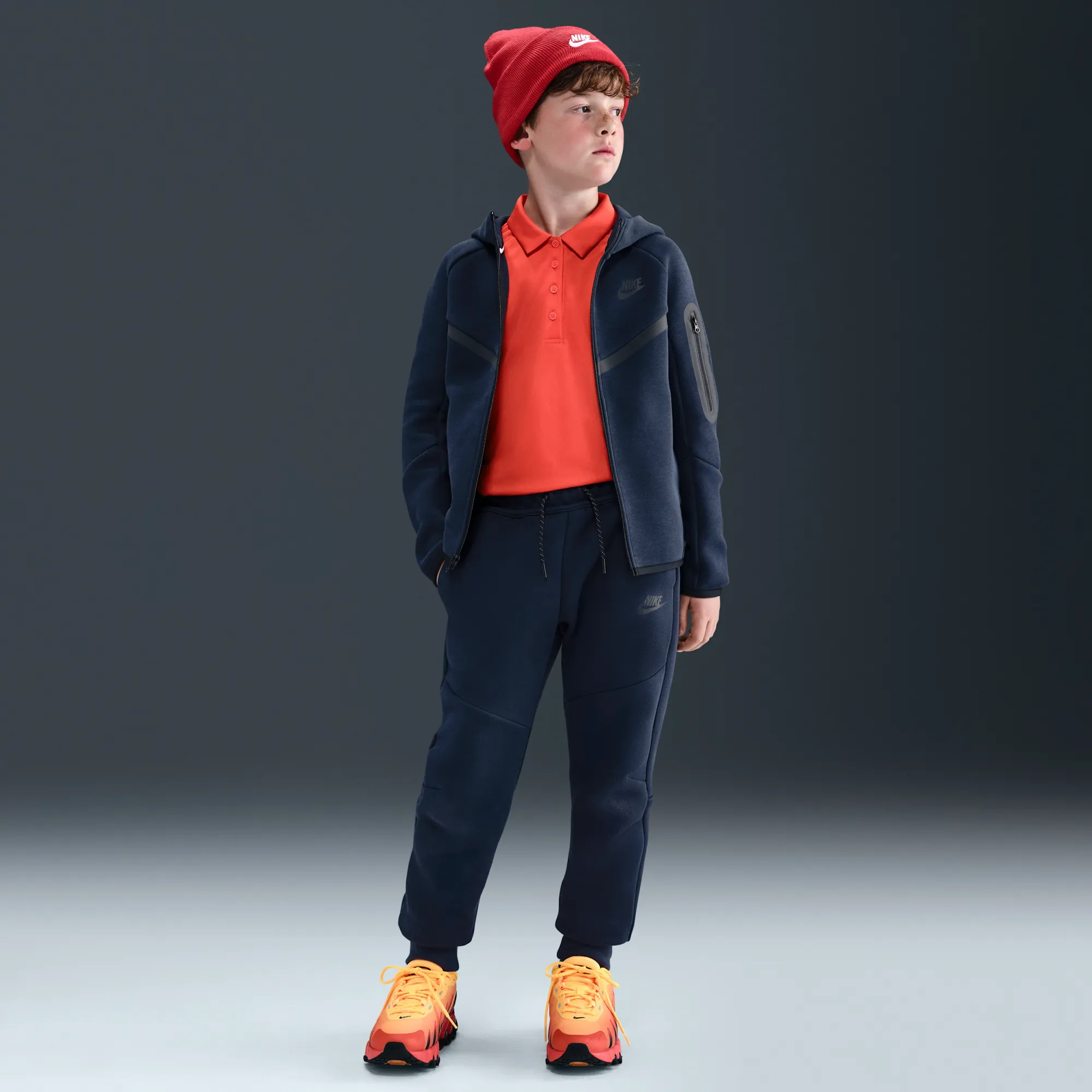 Nike Sportswear Tech Fleece Older Kids' Joggers - Blue - Cotton/Polyester