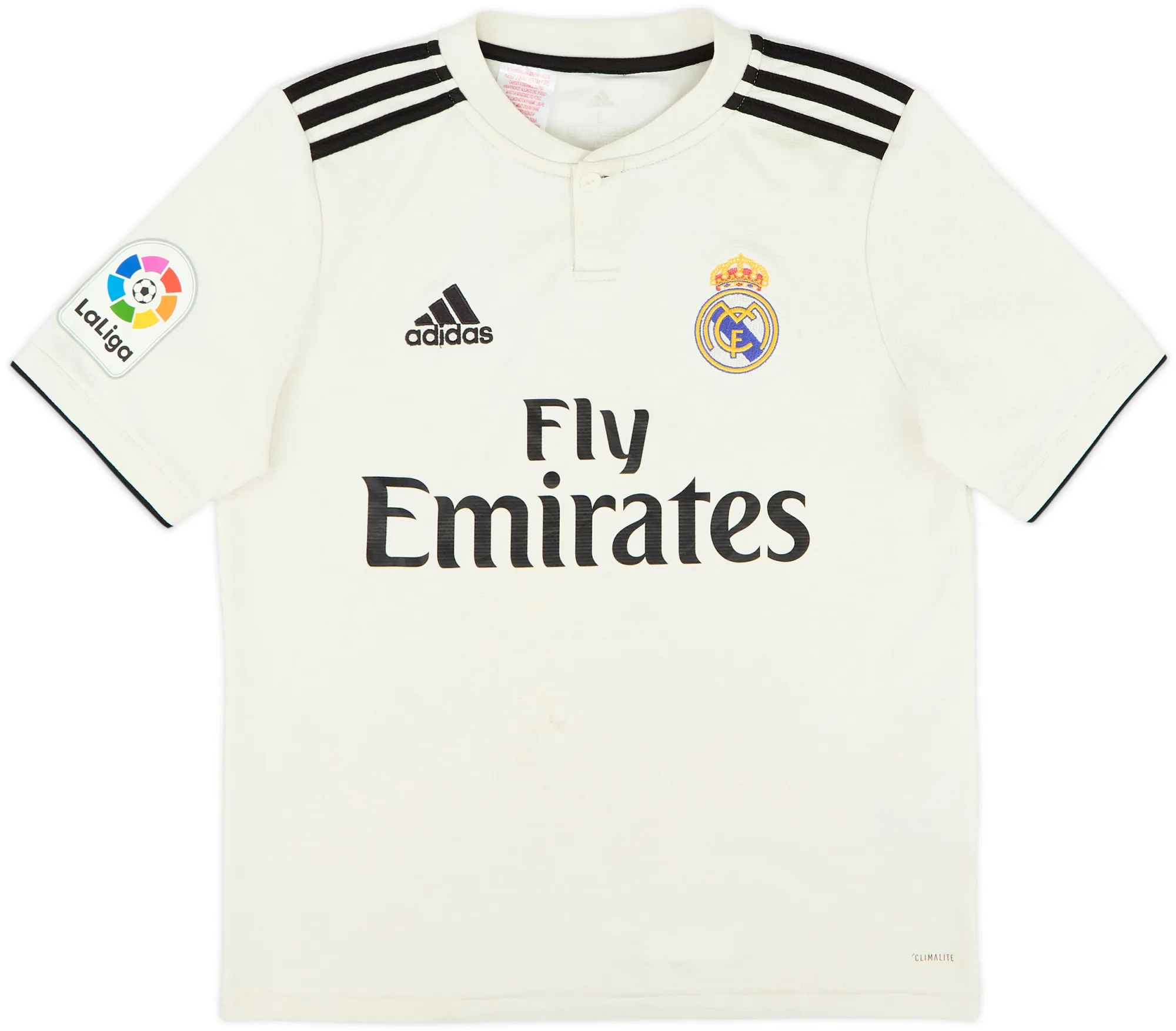 adidas Real Madrid Boys SS Home Shirt 2018/19