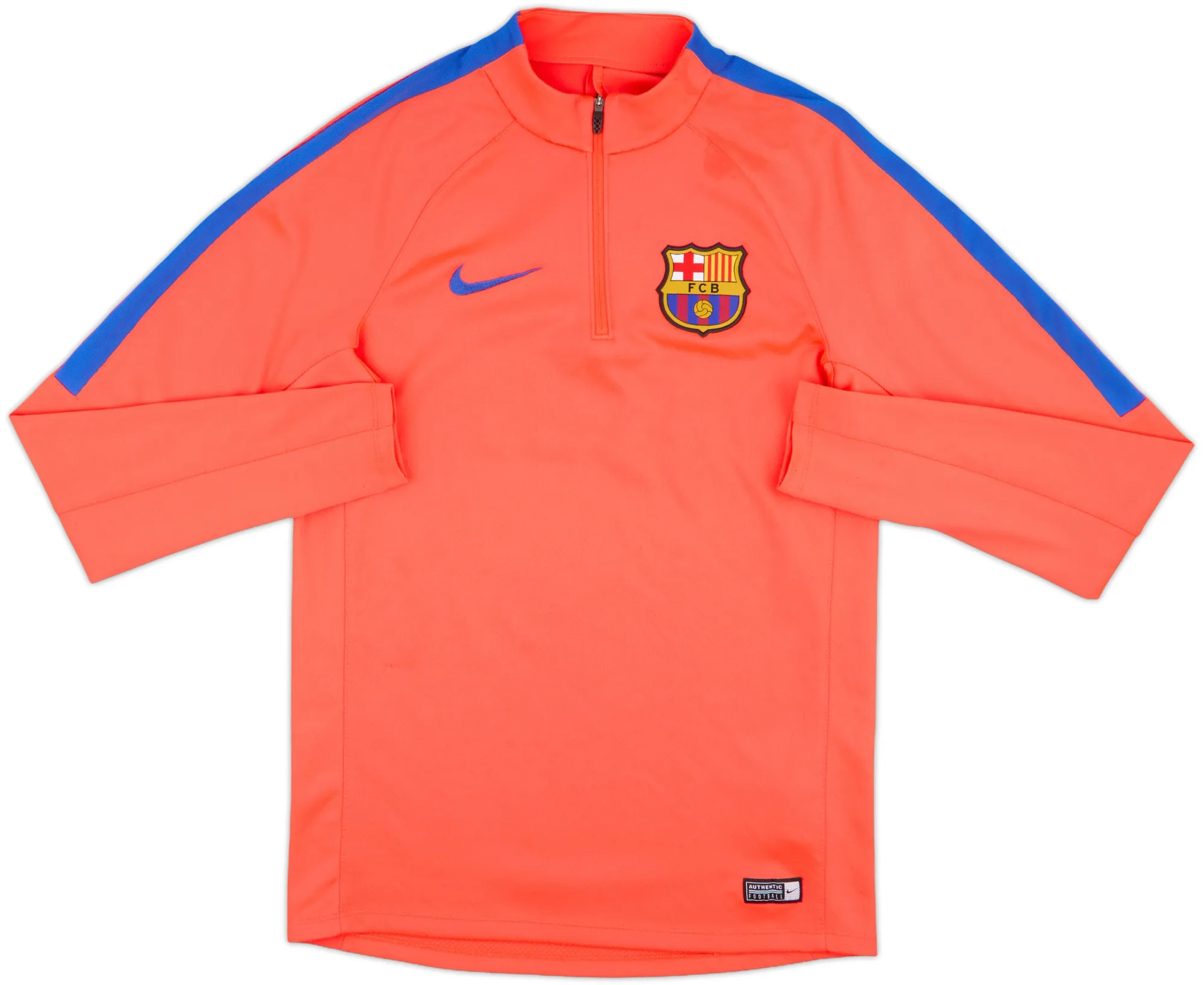 2016-17 Barcelona Nike 1/4 Zip Drill Top - 7/10 - (S)