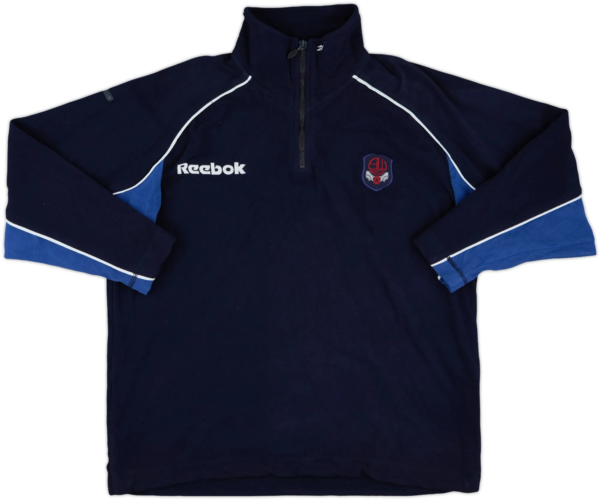 2000-01 Bolton Reebok 1/4 Zip Fleece Top - 8/10 - (S)