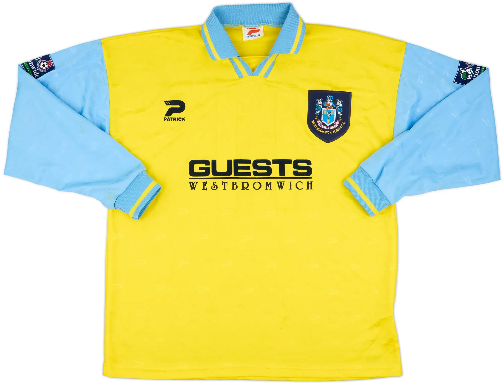 Away West Bromwich Albion Mens LS Player Issue Away Shirt 1996/97