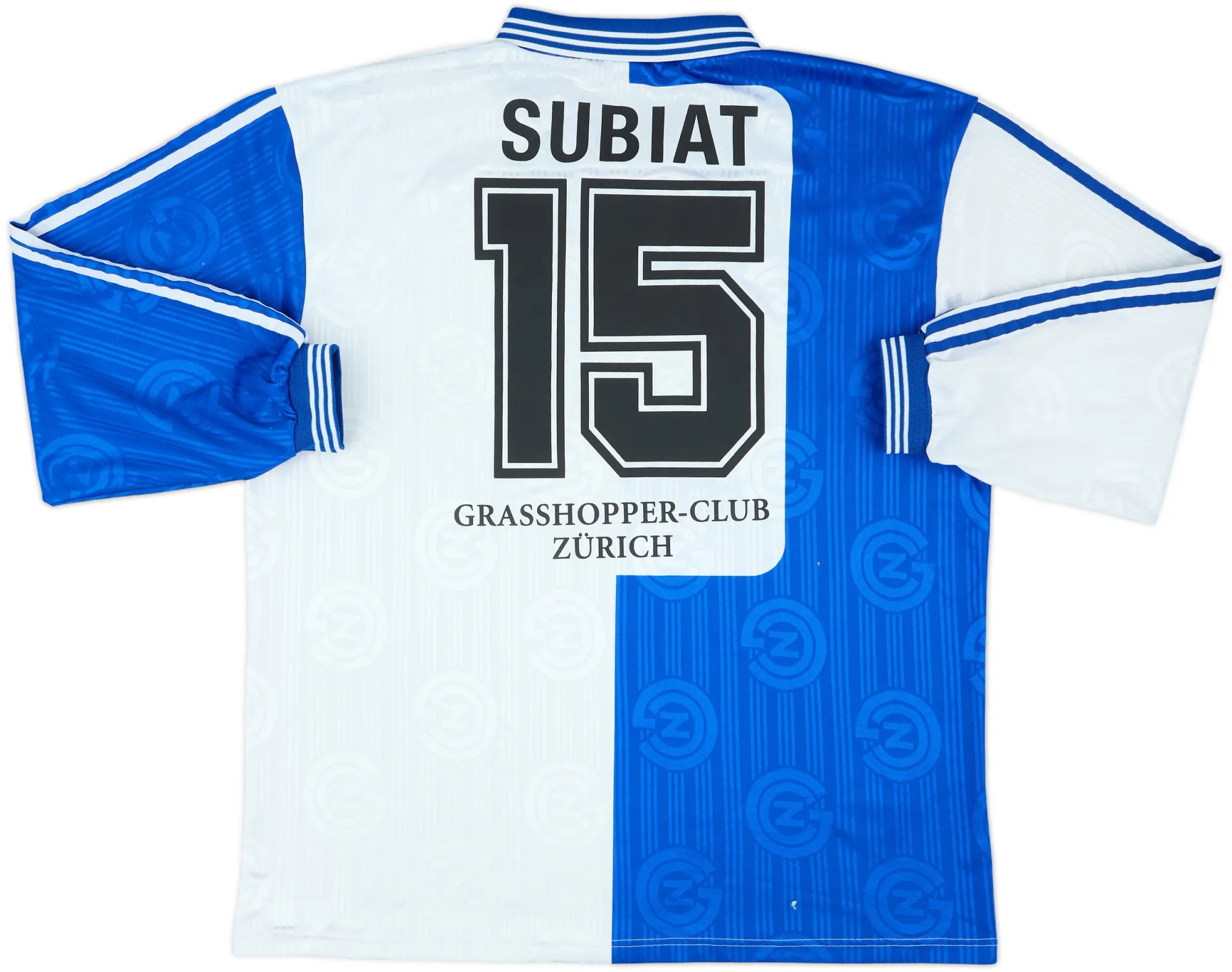 adidas Grasshopper Club Zurich Mens LS Player Issue Home Shirt 1997/98