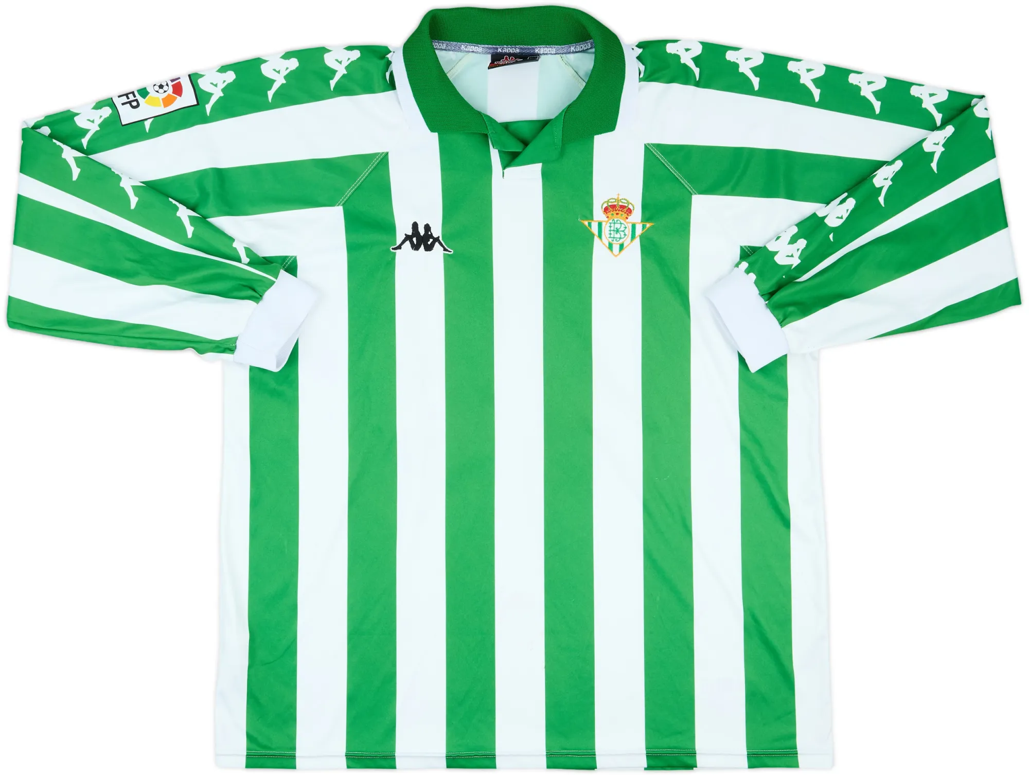 Kappa Real Betis B Mens LS Player Issue Home Shirt 2000/02
