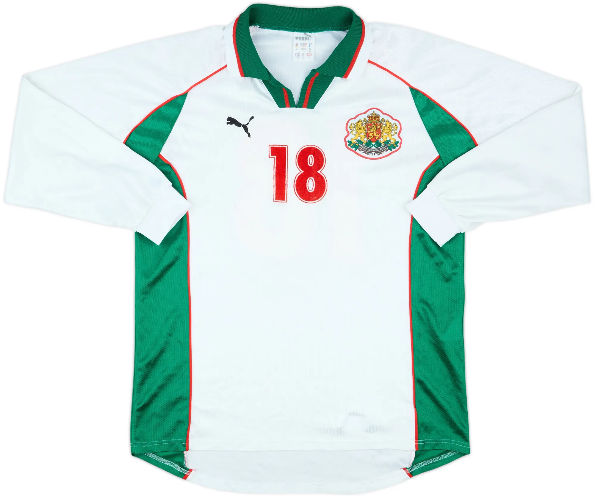 Puma Bulgaria Mens LS Player Issue Home Shirt 1998